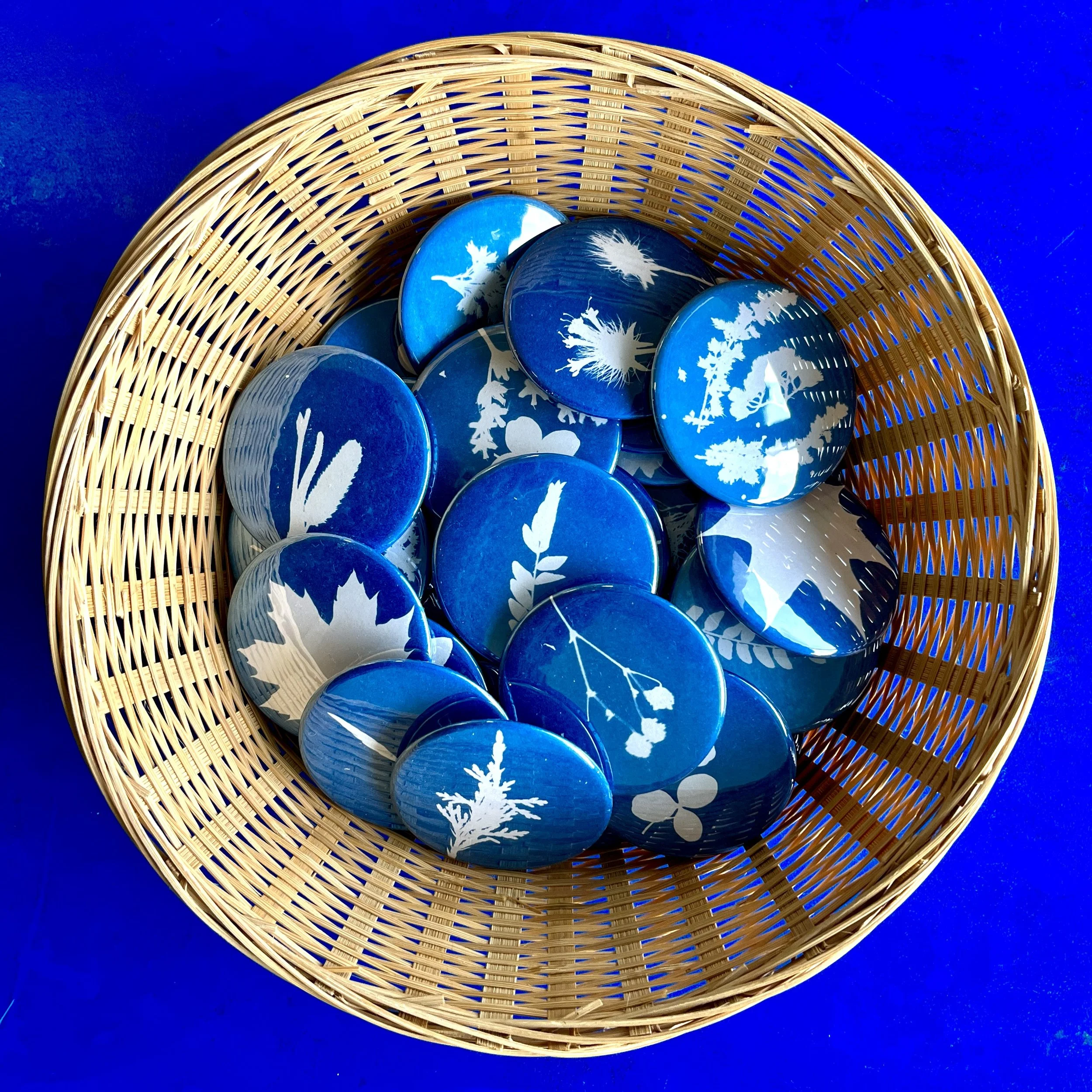 Rose Heflin- Cyanotype Buttons