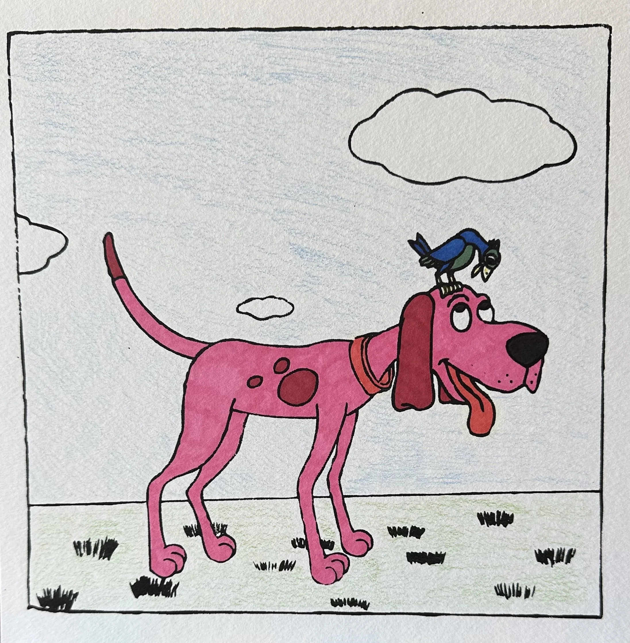 Jacob Slovacek - Dog with a Bird on it's Head