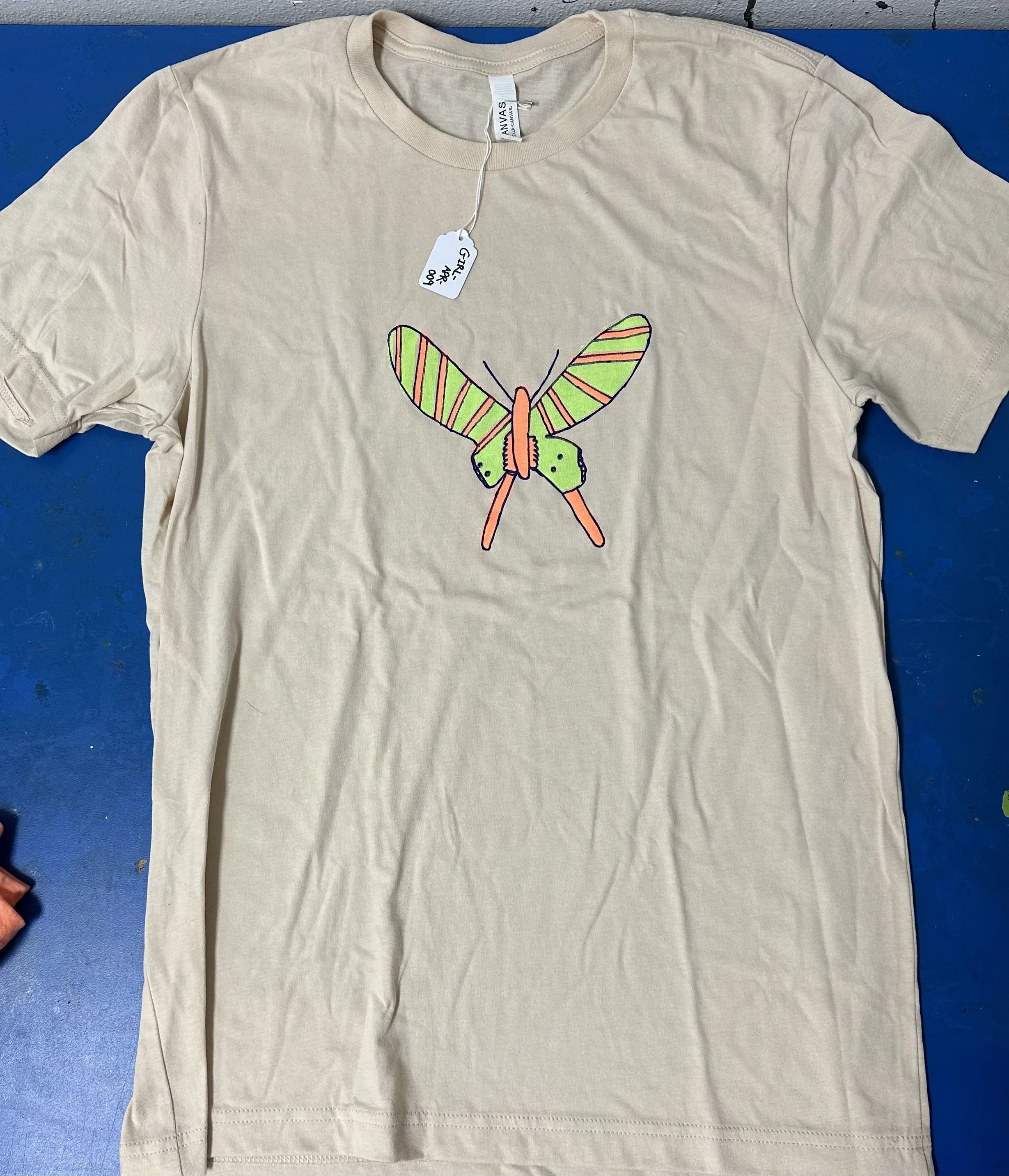 Lily Giroux - Medium Cream Butterfly T-Shirt