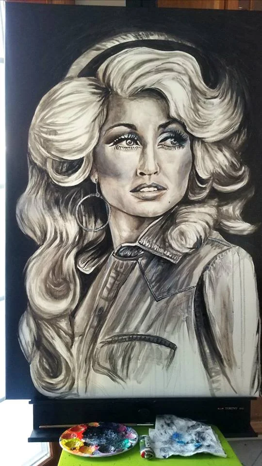 Yung Dolly ~ Acrylic on 24x30 inch canvas ORIGINAL SOLD.
