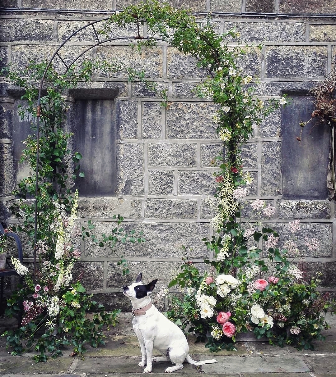 Archway made with two flower friends Carol Siddorn and Sarah Statham