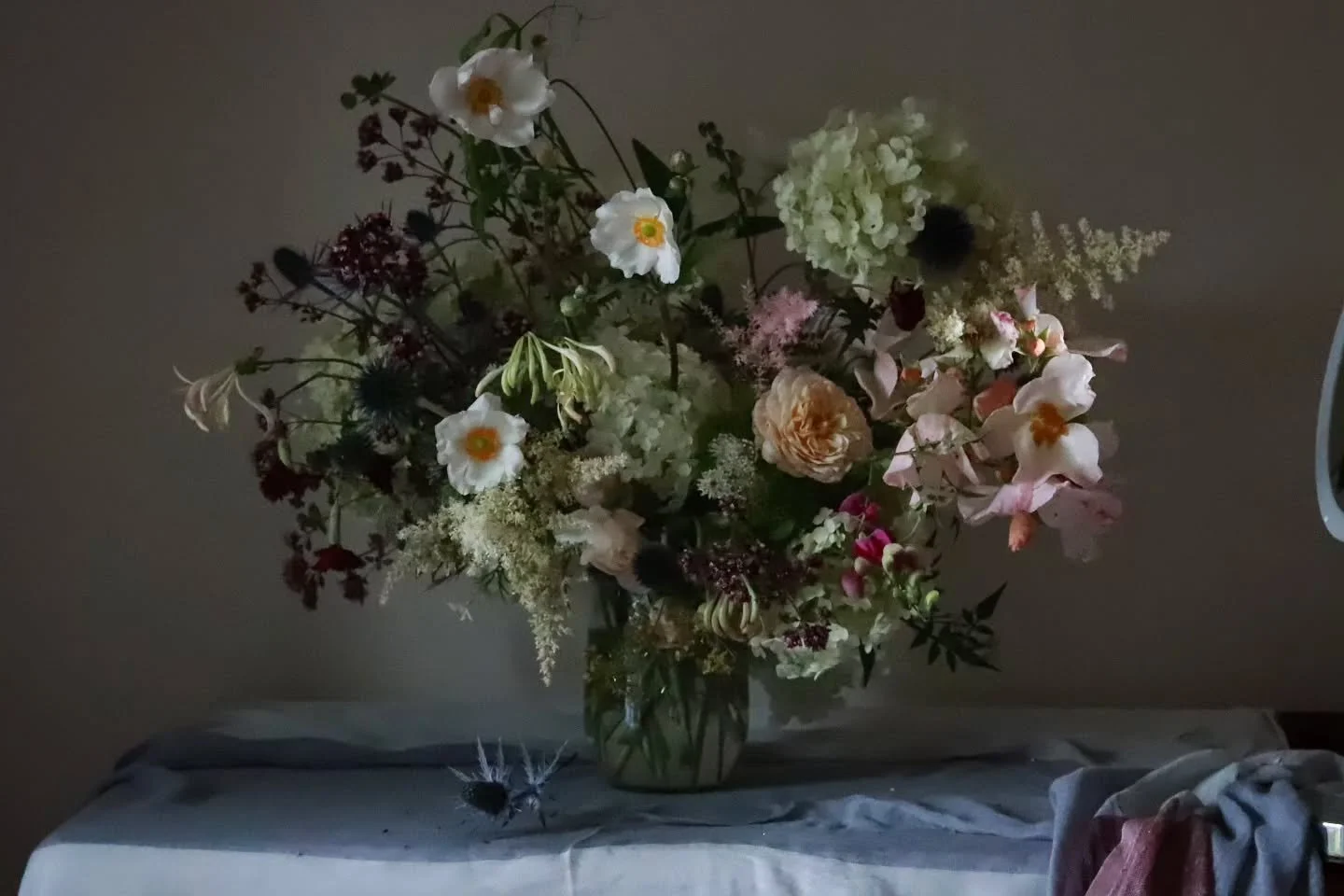 A sitting in a chair reading a book sort of a day.

#badweather#flowersfromthegarden