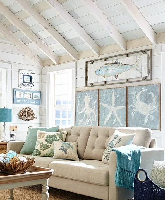 beach art seashells jupiter florida coastal decor