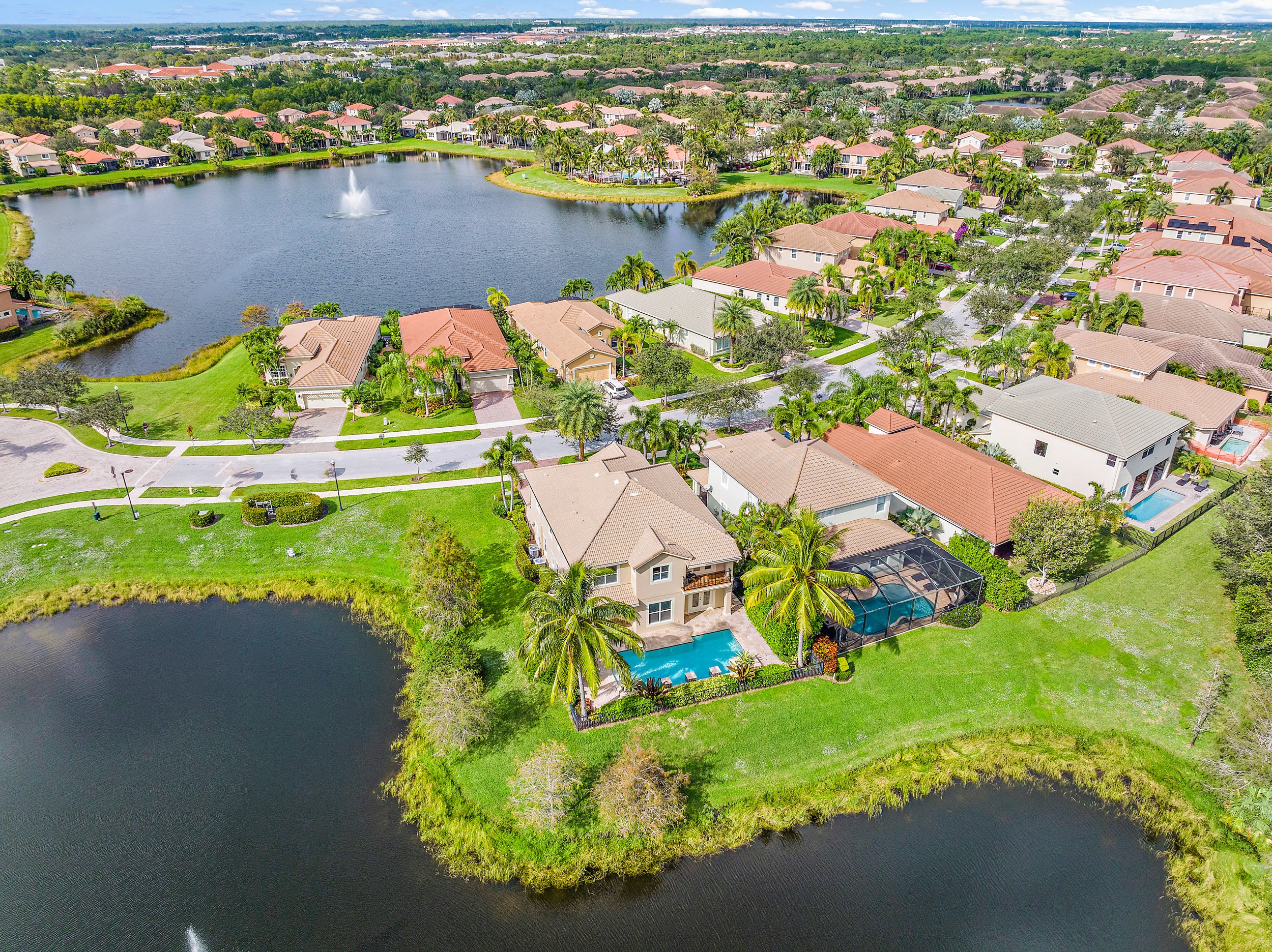 lakefront home in palm beach county listed for sale