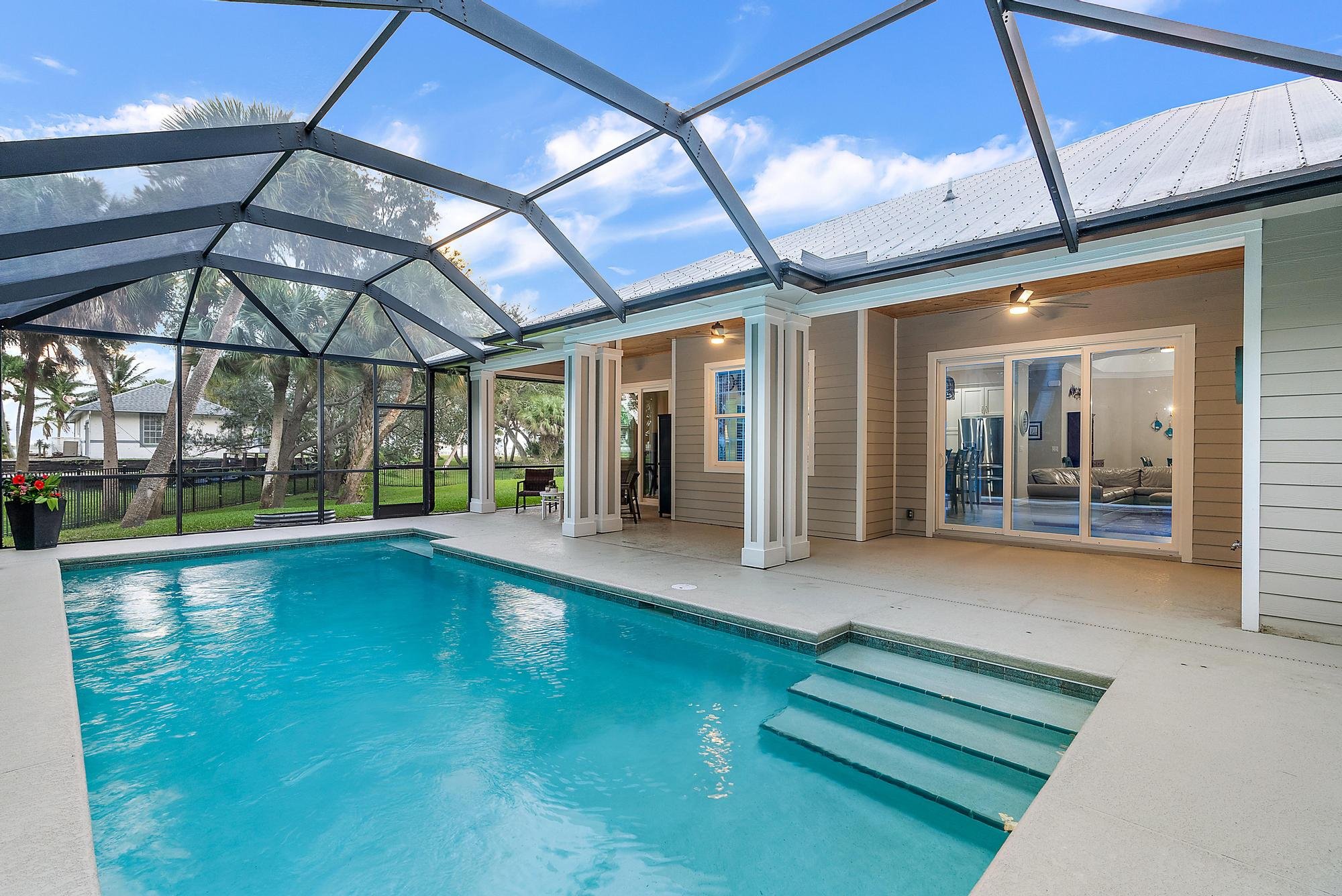 pool. home for sale in jensen beach florida by top rated real estate team