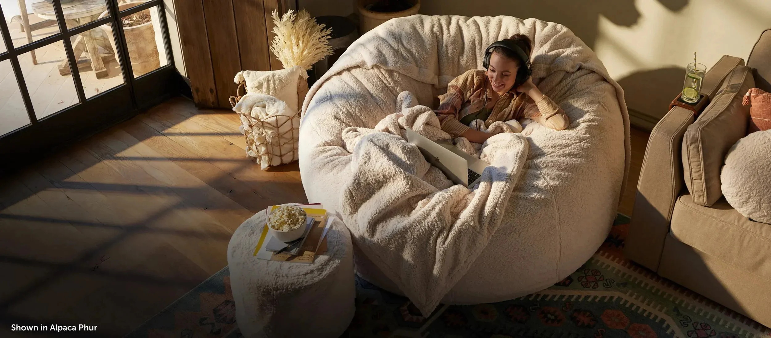 Lovesac comfortable quality bean bags immersive sound  tv seats