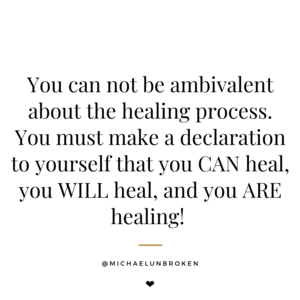 You can't be ambivalent and heal trauma