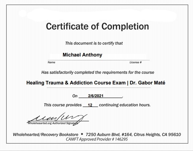 Trauma Addiction Life Coaching Certification | Dr Gabor Mate