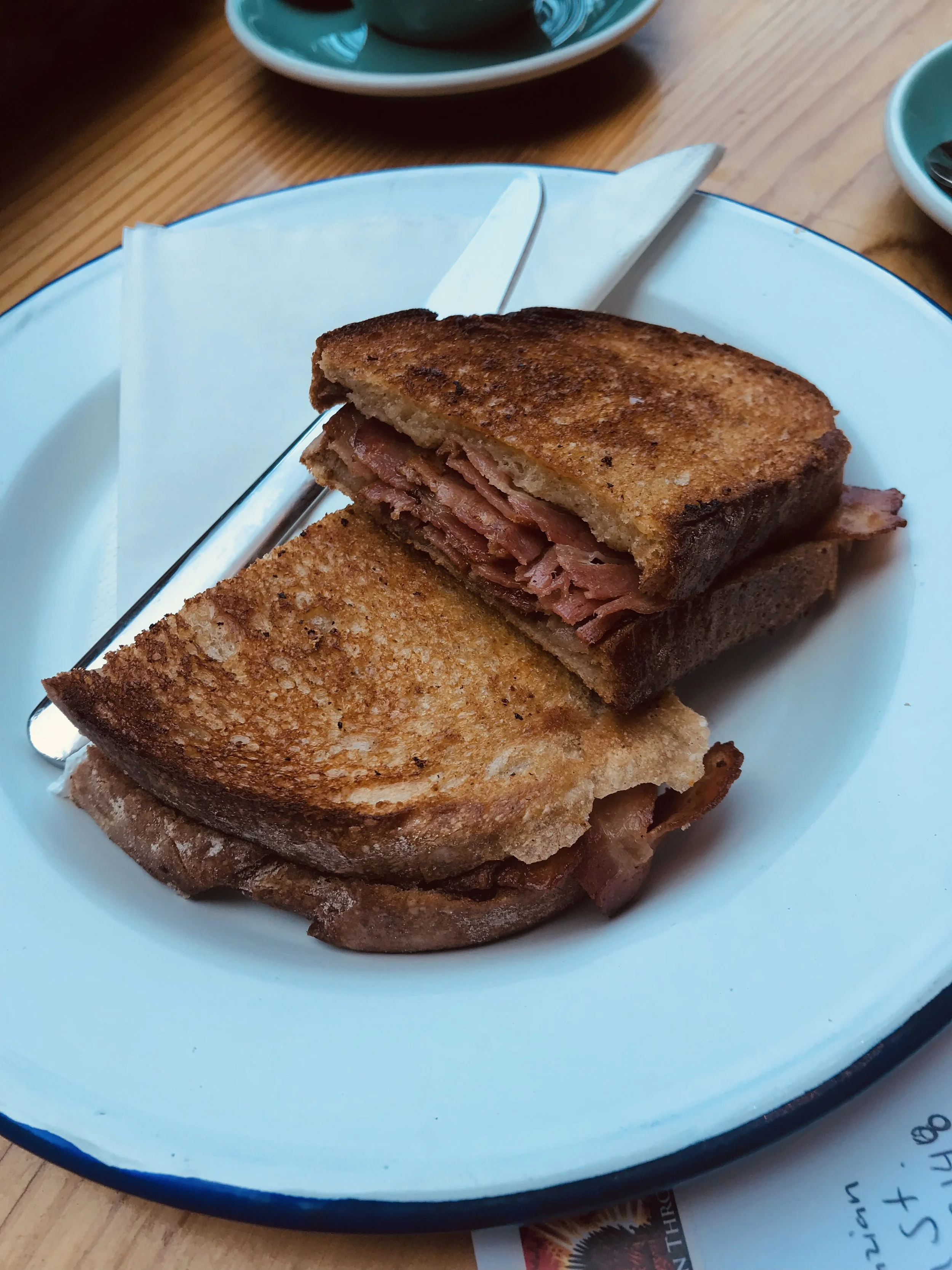 Edinburgh, Bacon Sandwich, Cairngorn Coffee, iPhone 7
