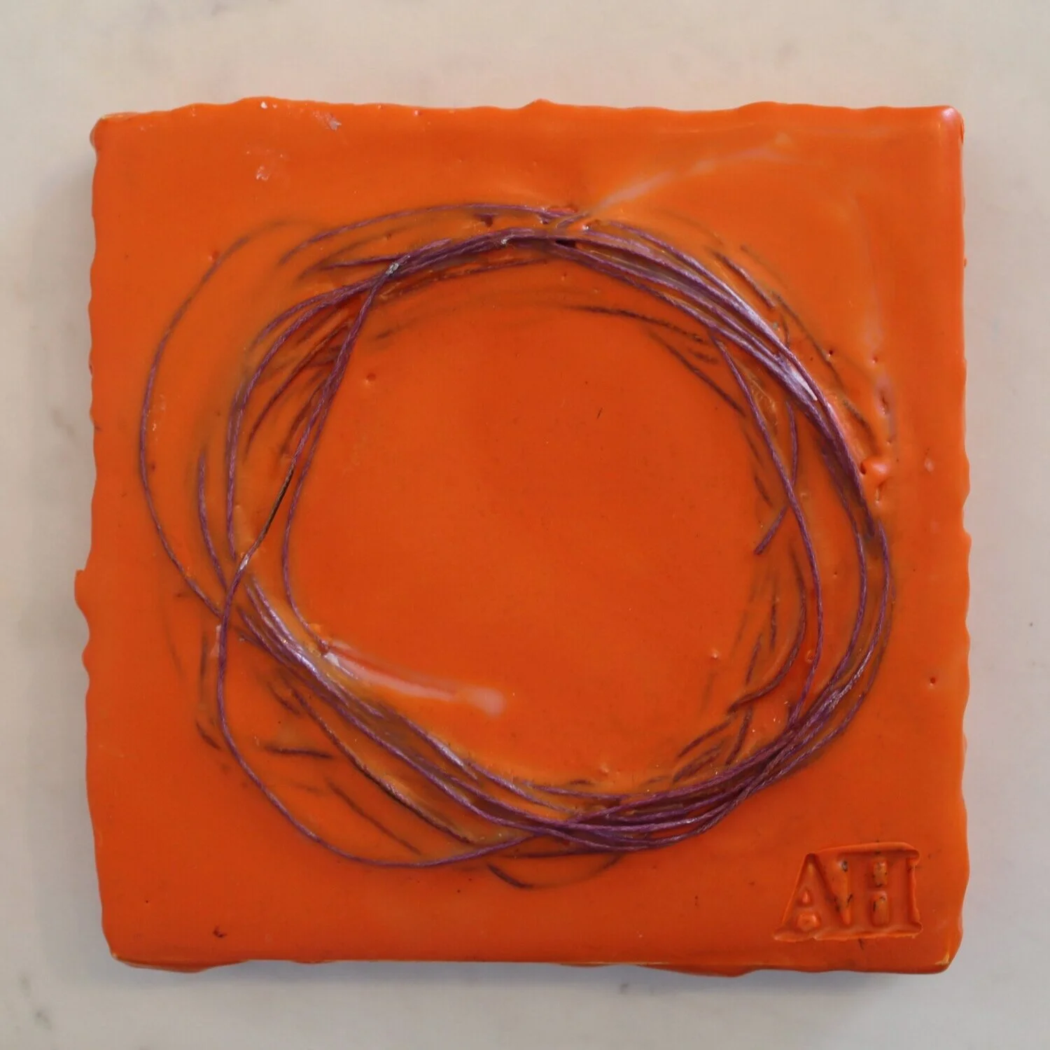 Crown Series: Purple on Orange II