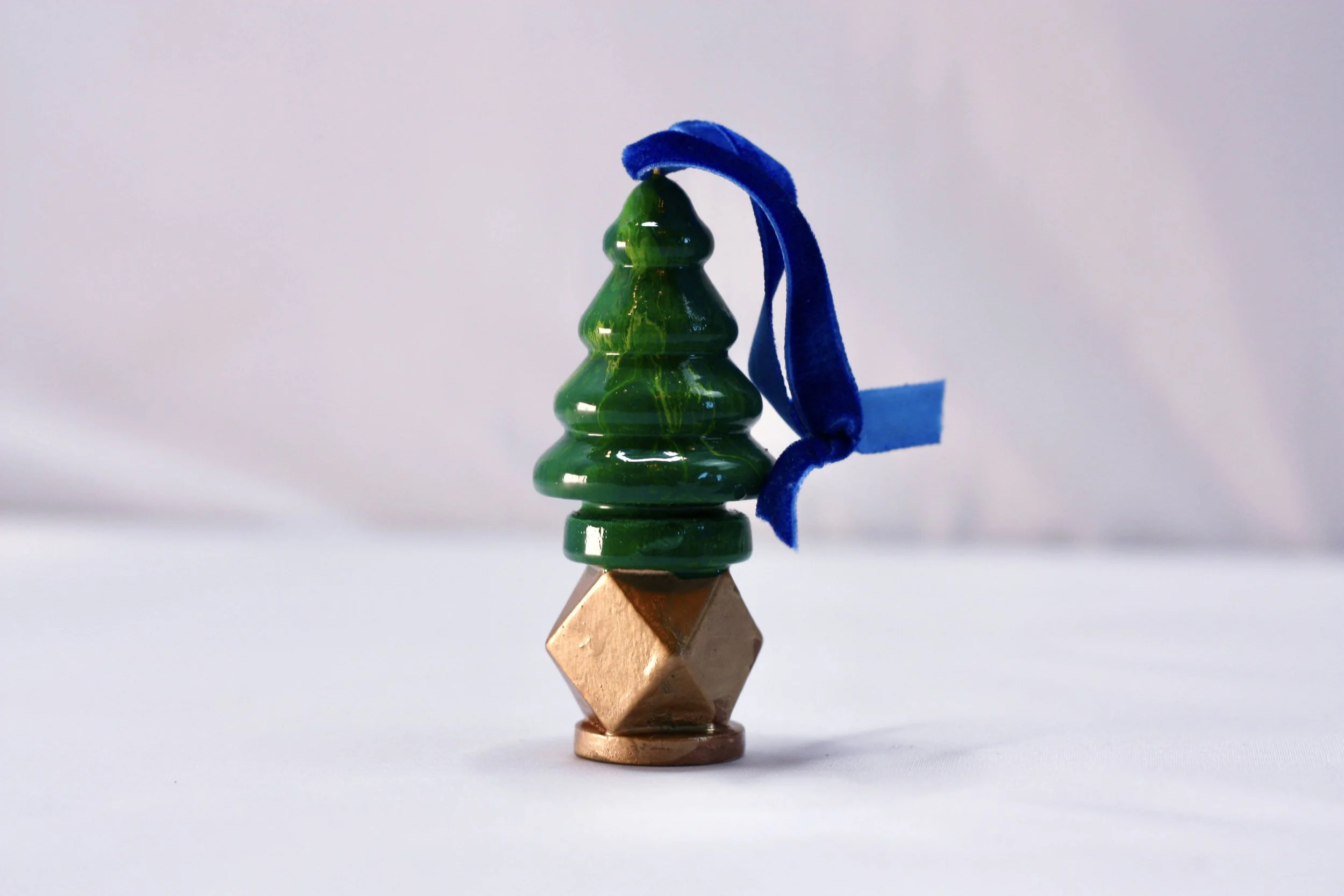 Whimsical Handpainted Ornament: Evergreen