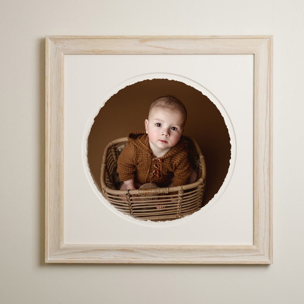 Framed deckled fine art print