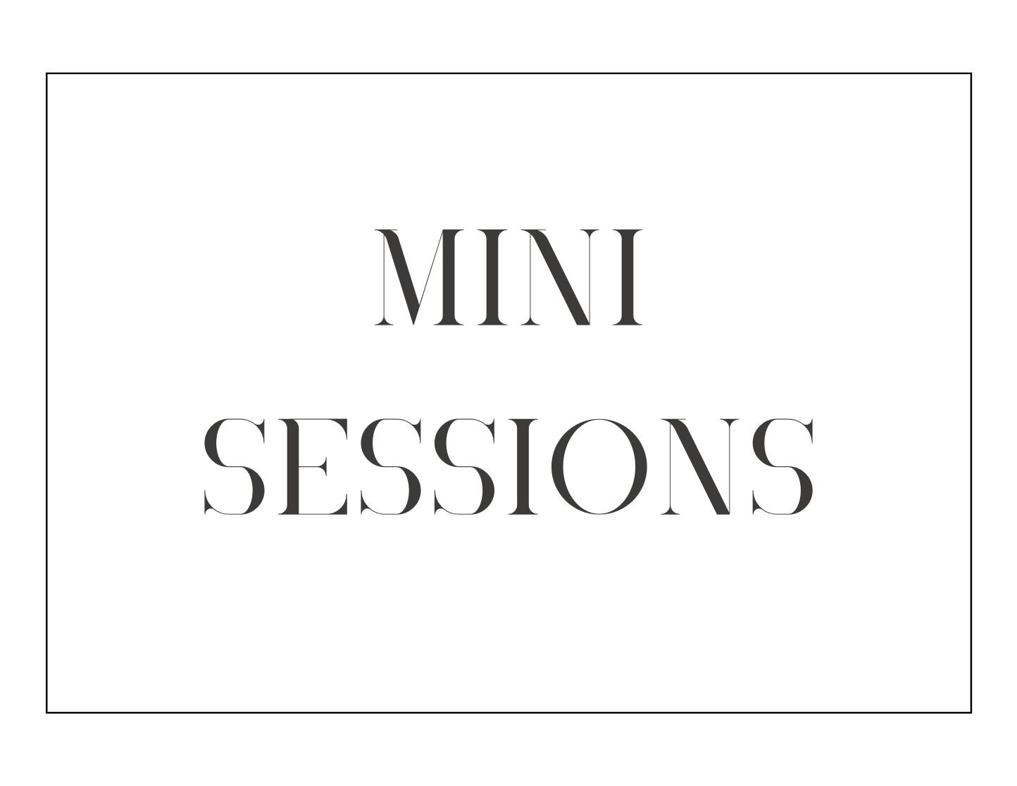 Mini Sessions (Copy)