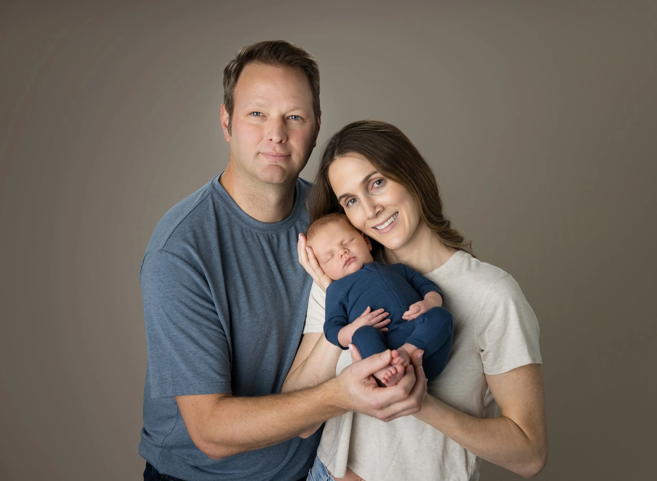 Wrapped family pose