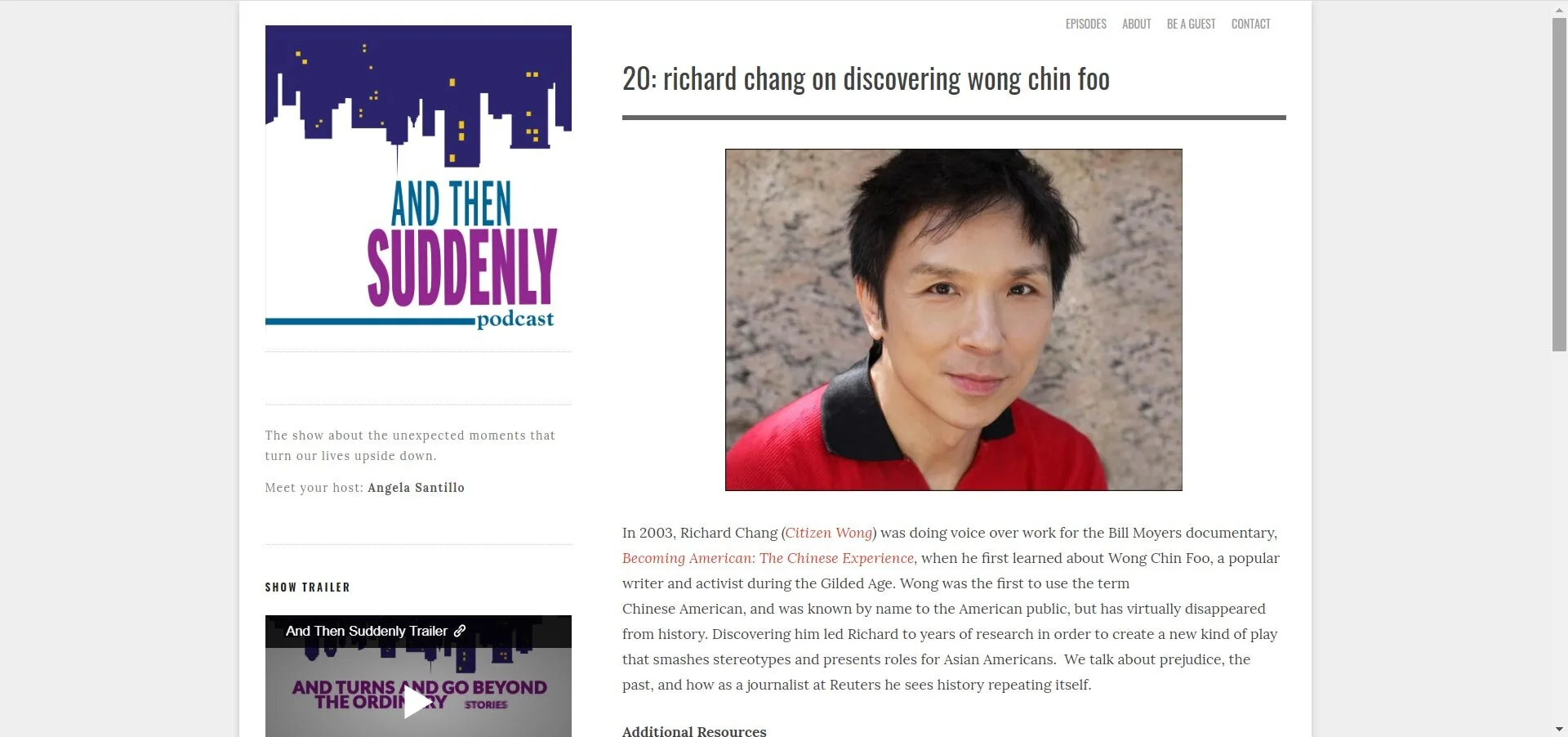 richard chang on discovering wong chin foo