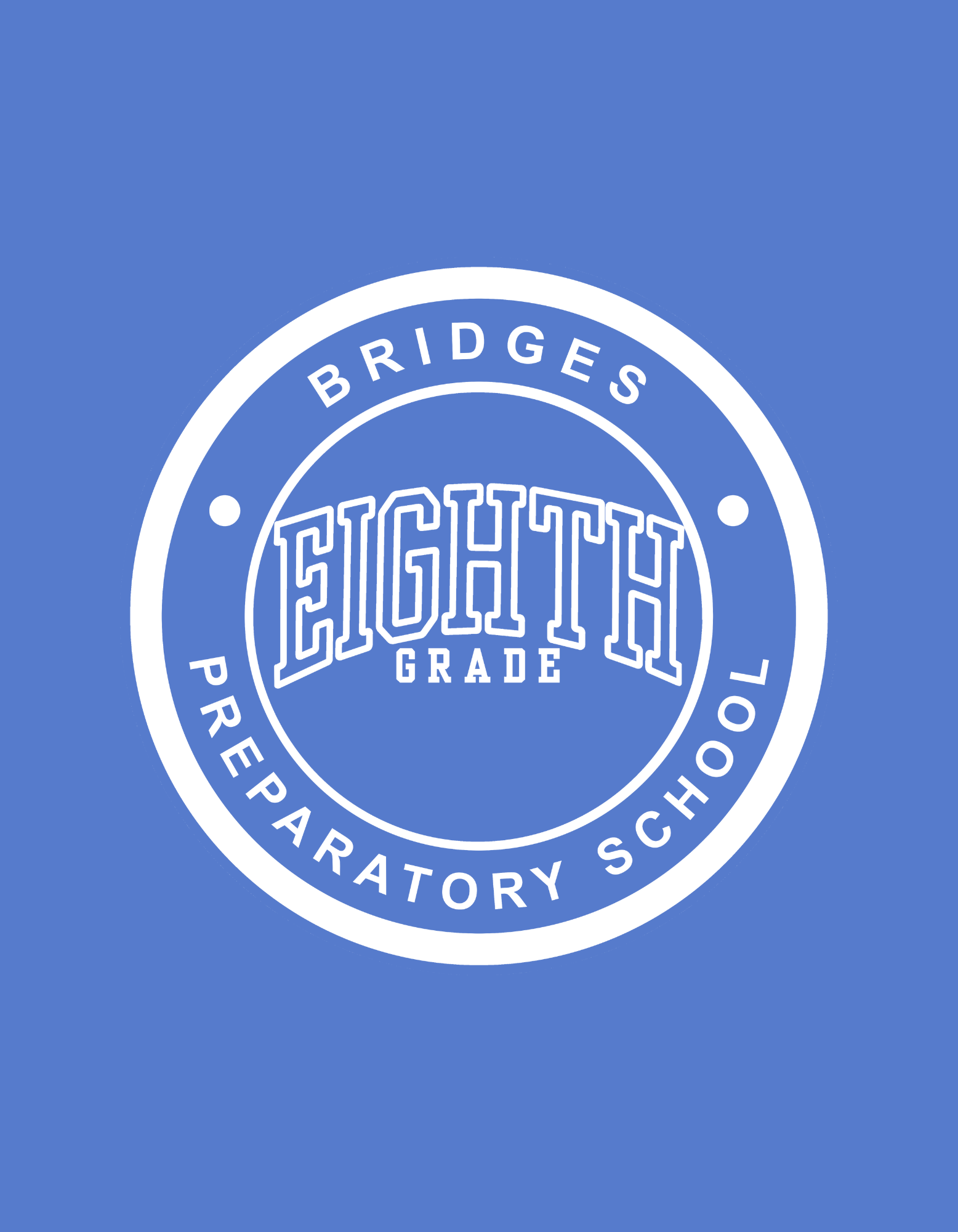 Blue Eighth Grade Short Sleeve T-Shirt