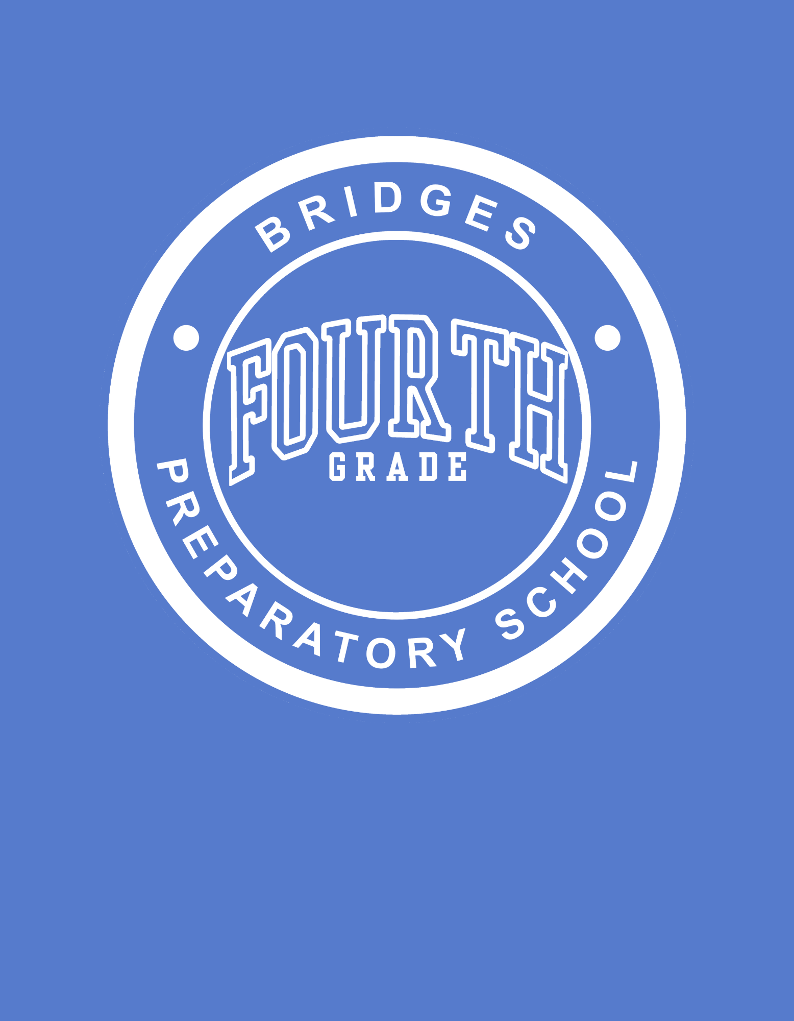Blue Fourth Grade Short Sleeve T-Shirt