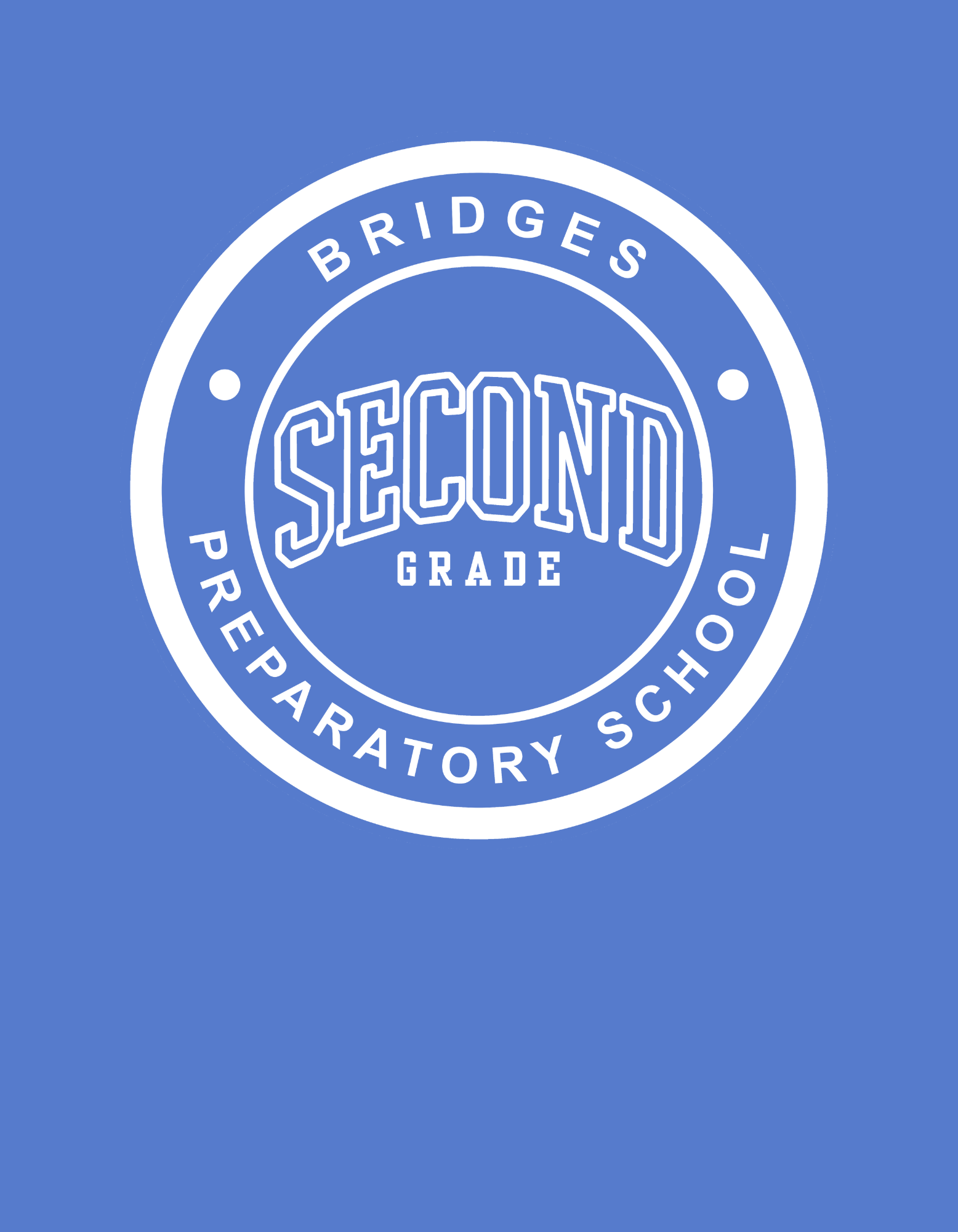 Blue Second Grade Short Sleeve T-Shirt