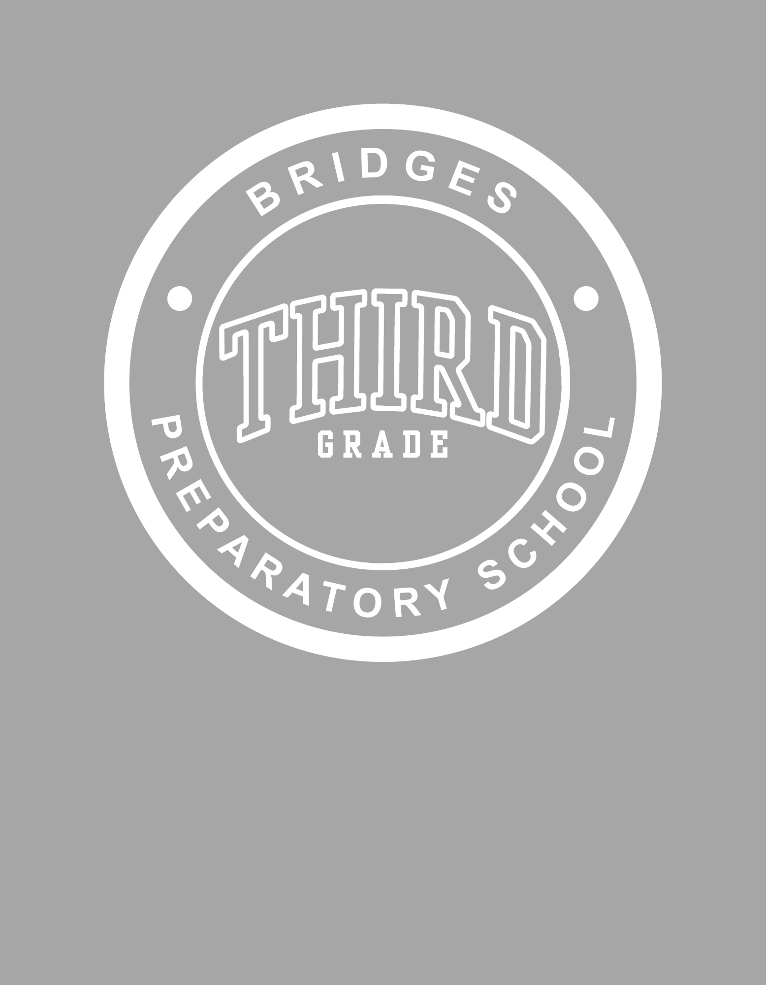 Gray Third Grade Short Sleeve T-Shirt