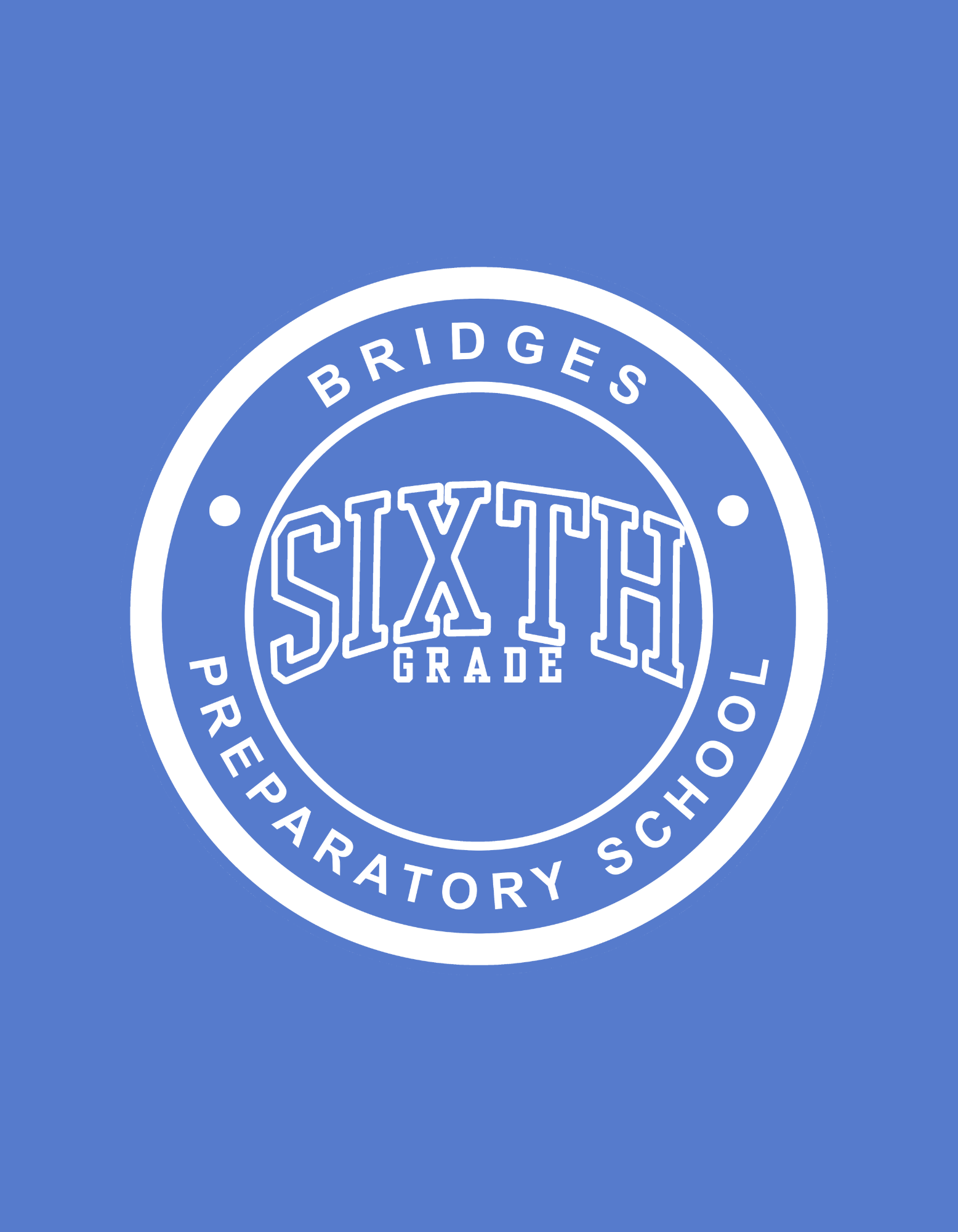 Blue Sixth Grade Short Sleeve T-Shirt