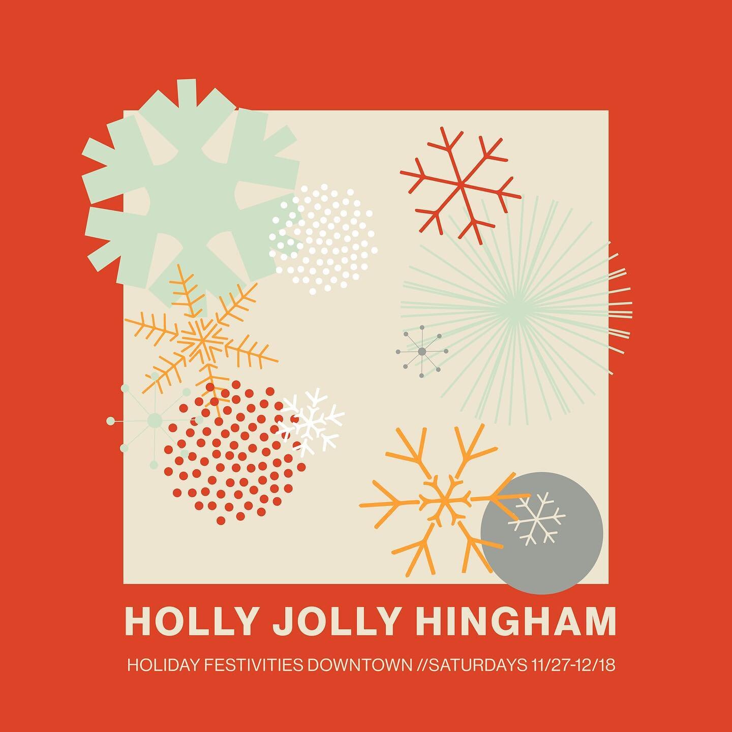 No one does holidays quite like @hinghamdowntown! 🌲 Downtown is a haven of small + independently owned businesses, and this holiday season you can join them each Saturday to get in the festive spirit. Holly Jolly Hingham starts this Saturday, Novemb