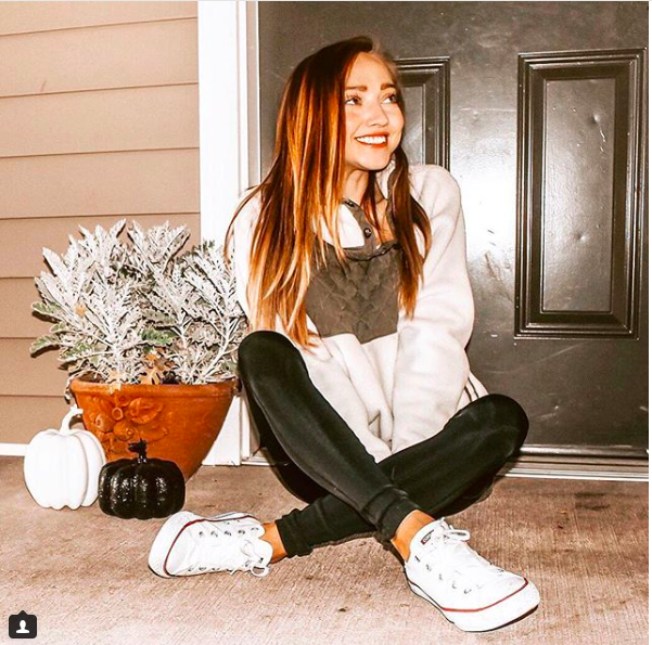 Pumpkins (target dollar spot) // converse (kids size 2.5) // leggings // aber pullover