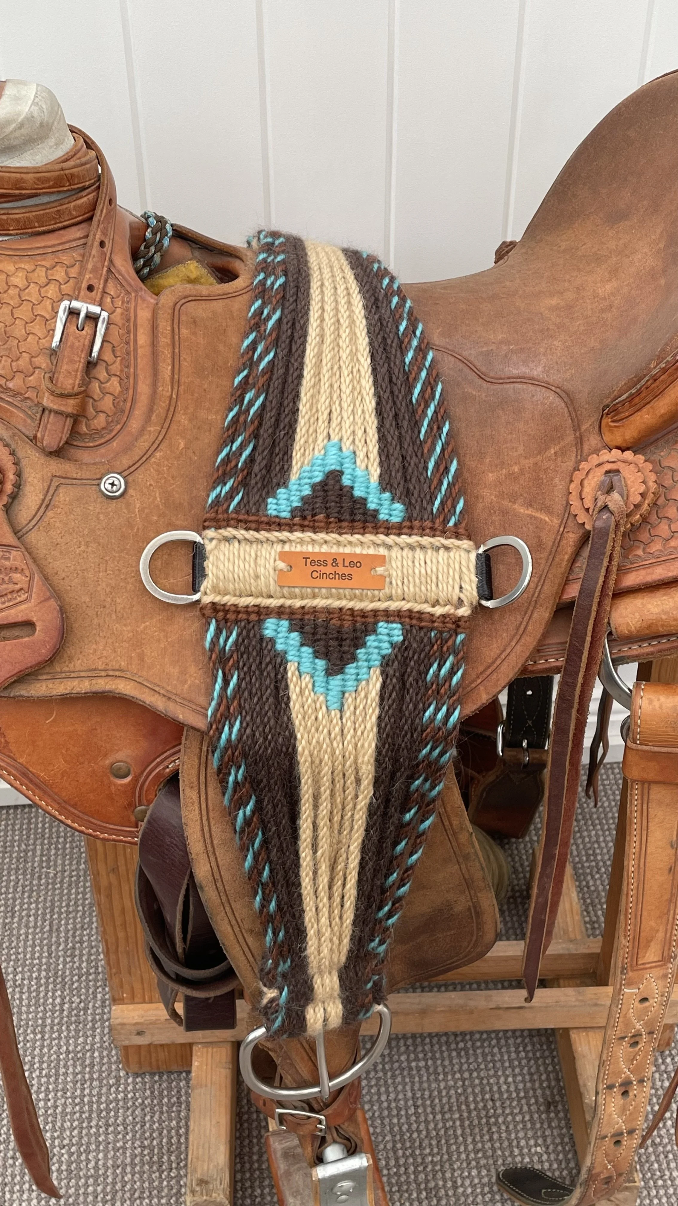 Tan,  Brown & Turquoise Twist