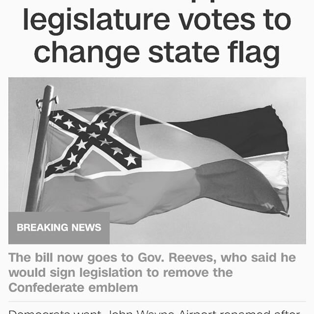 I always said I wouldn&rsquo;t post political S$&amp;T ... but AMEN.  That flag loomed over that entire state as a weapon of #hate.  #goodby ✨💫
