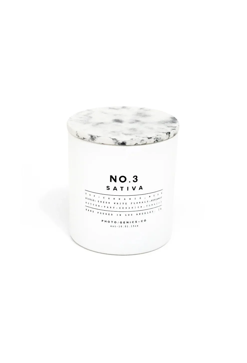 NO.3 Sativa Glass Candle  | Photo/Genics + Co