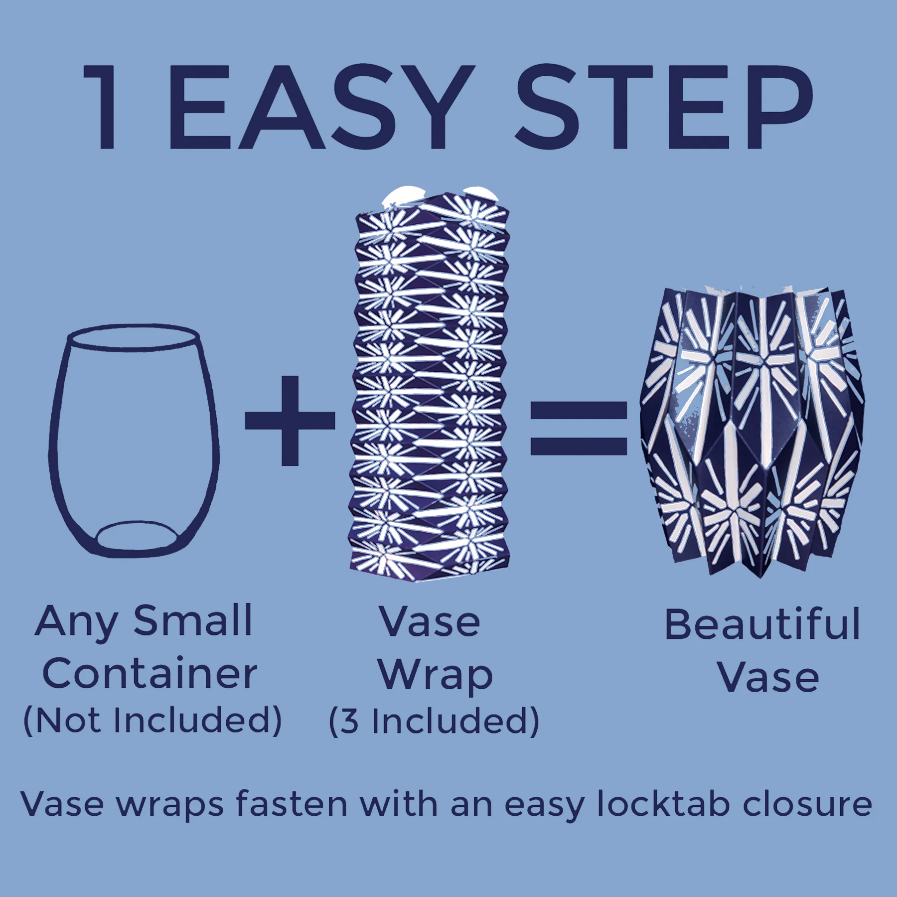 Navy Paper Flower Vase