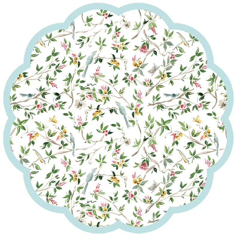 English Garden Scalloped Paper Placemats — Lucy Grymes