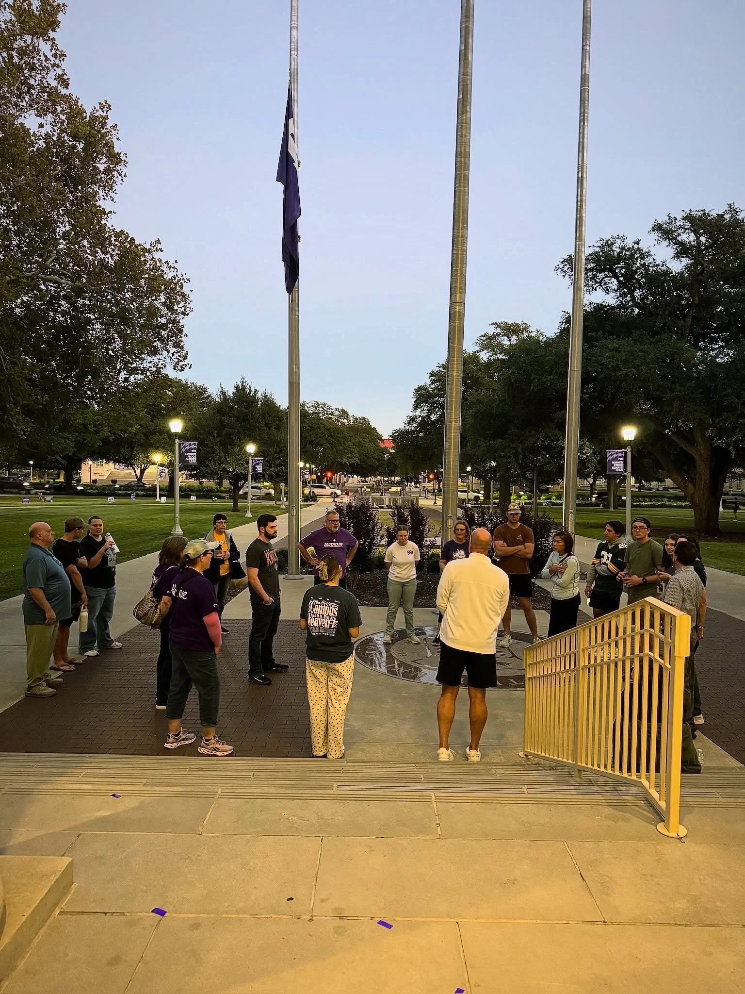 Thank you @southclifffw for coming to prayer walk campus with us!