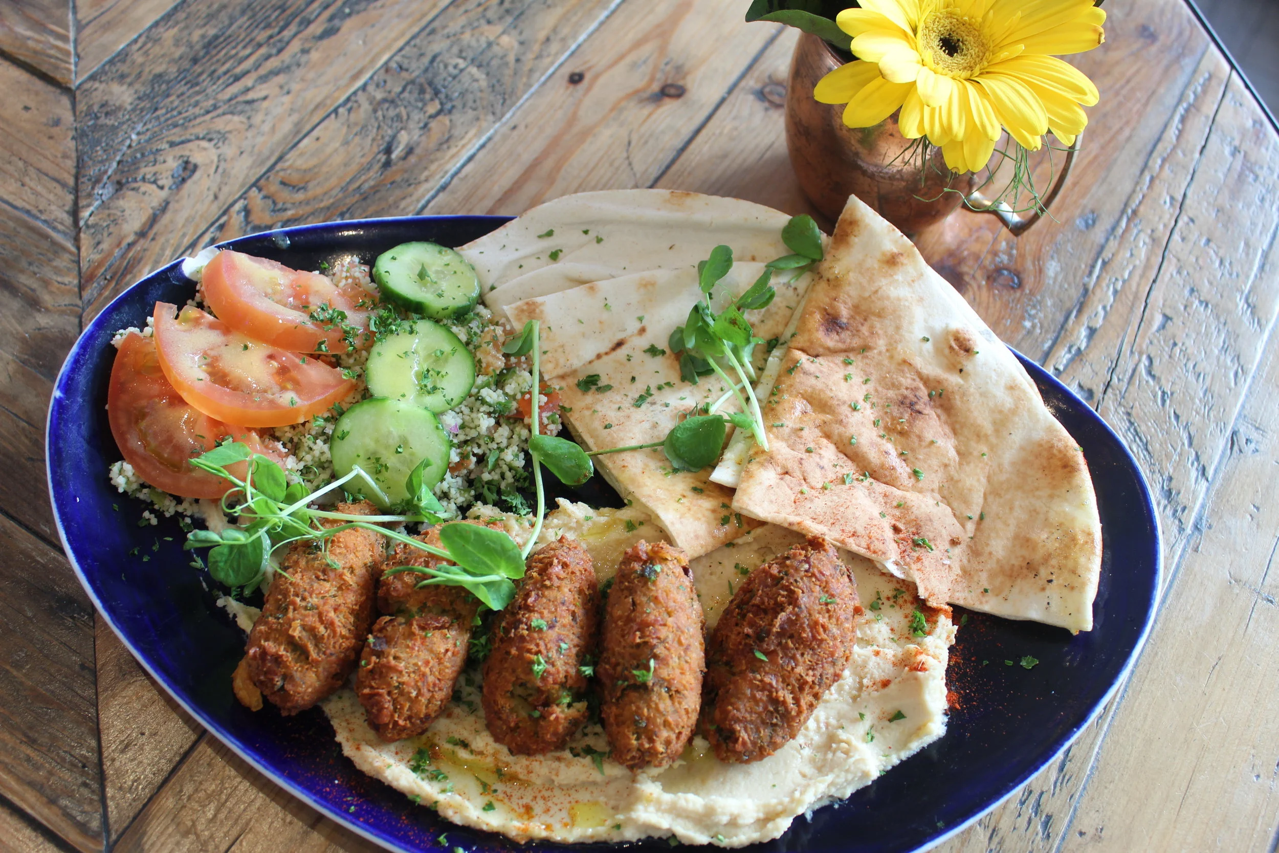 Hummus with Falafel by Bodrum New Lynn