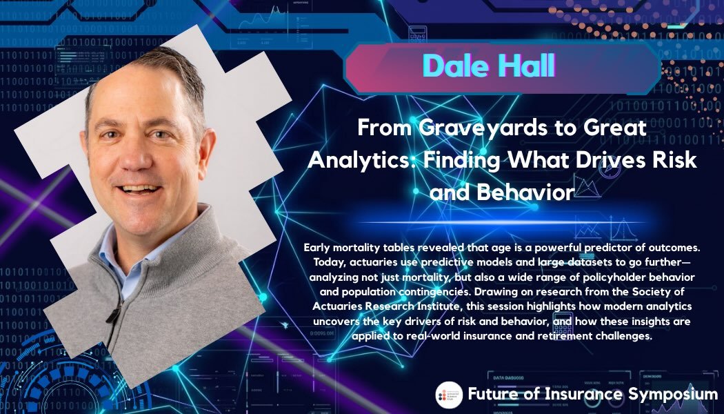 What really drives risk? 🔍 It started with simple mortality tables, but today&rsquo;s actuaries are going much deeper.

We&rsquo;re excited to welcome Dale Hall from the Society of Actuaries (SOA) Research Institute! He&rsquo;ll be sharing how moder