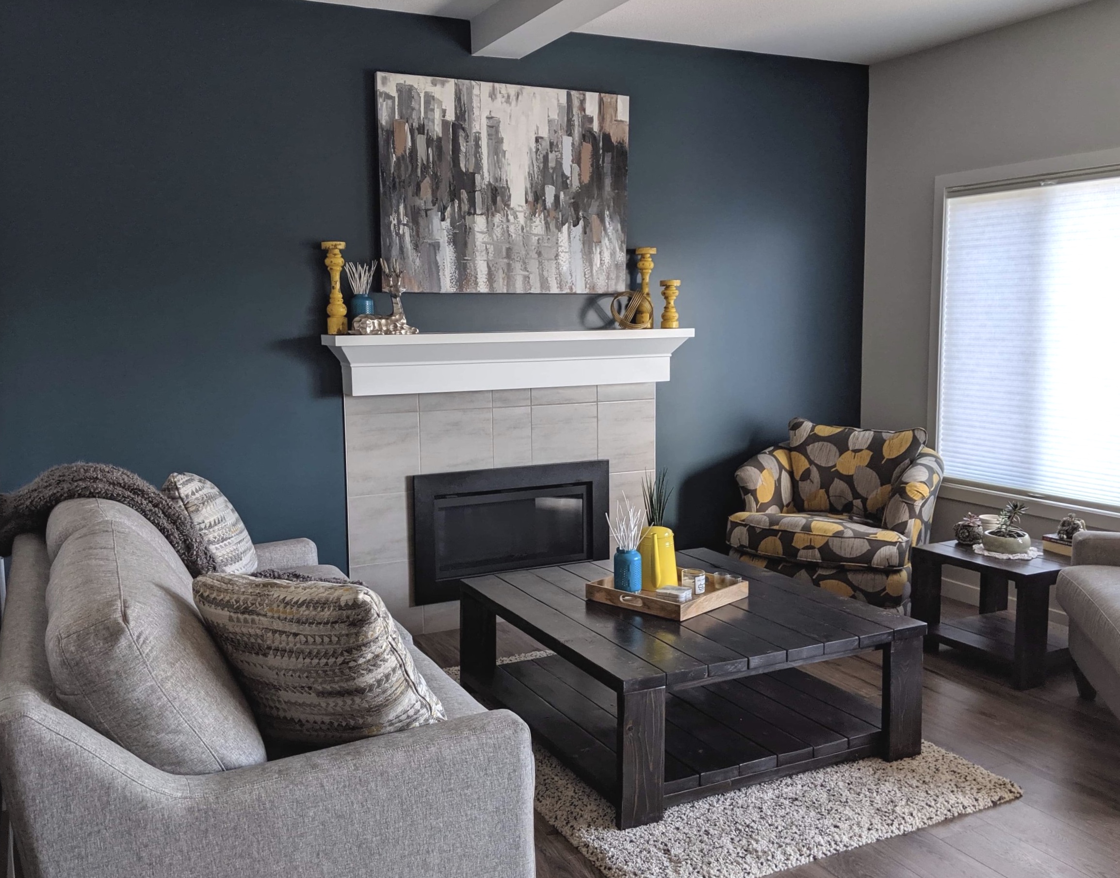 Feature Wall-Living Room Design-Style Maven Decor-Edmonton Canada