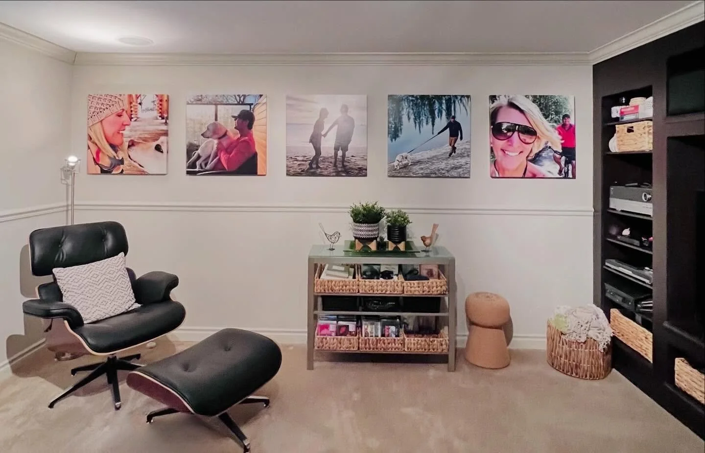 Since spring hasn&rsquo;t sprung yet, it was the perfect time to Makeover the Man Cave. I love how it turned out!
.
.
.
.
.
#mancave 
#eames 
#declutterlikeamother 
#interiordesigner 
#yegdesign