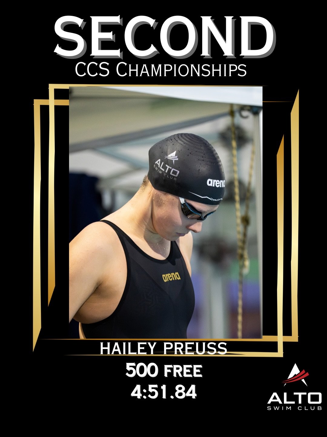 🔥🔥 Huge congratulations to Hailey Preuss for an outstanding performance this past weekend at CCS Championships held in San Jose! We are so proud of you! Next up&hellip; States! 😤 Let&rsquo;s go Hailey &amp; let&rsquo;s go Alto! #LetsGoAlto #Faster