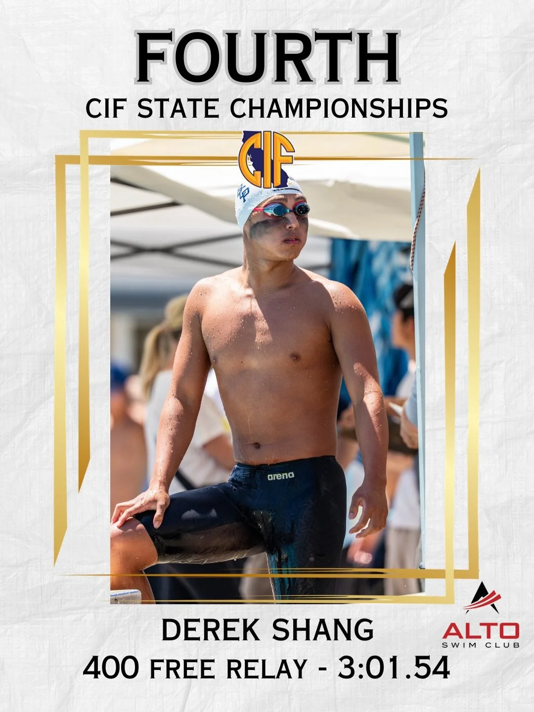 🔥🔥 Huge congratulations to Derek Shang for a strong showing at the CIF State Championships this past weekend in Clovis! We are so proud of you! 😁🏊&zwj;♀️💪 #LetsGoAlto #FasterWithAlto #GreaterTogether