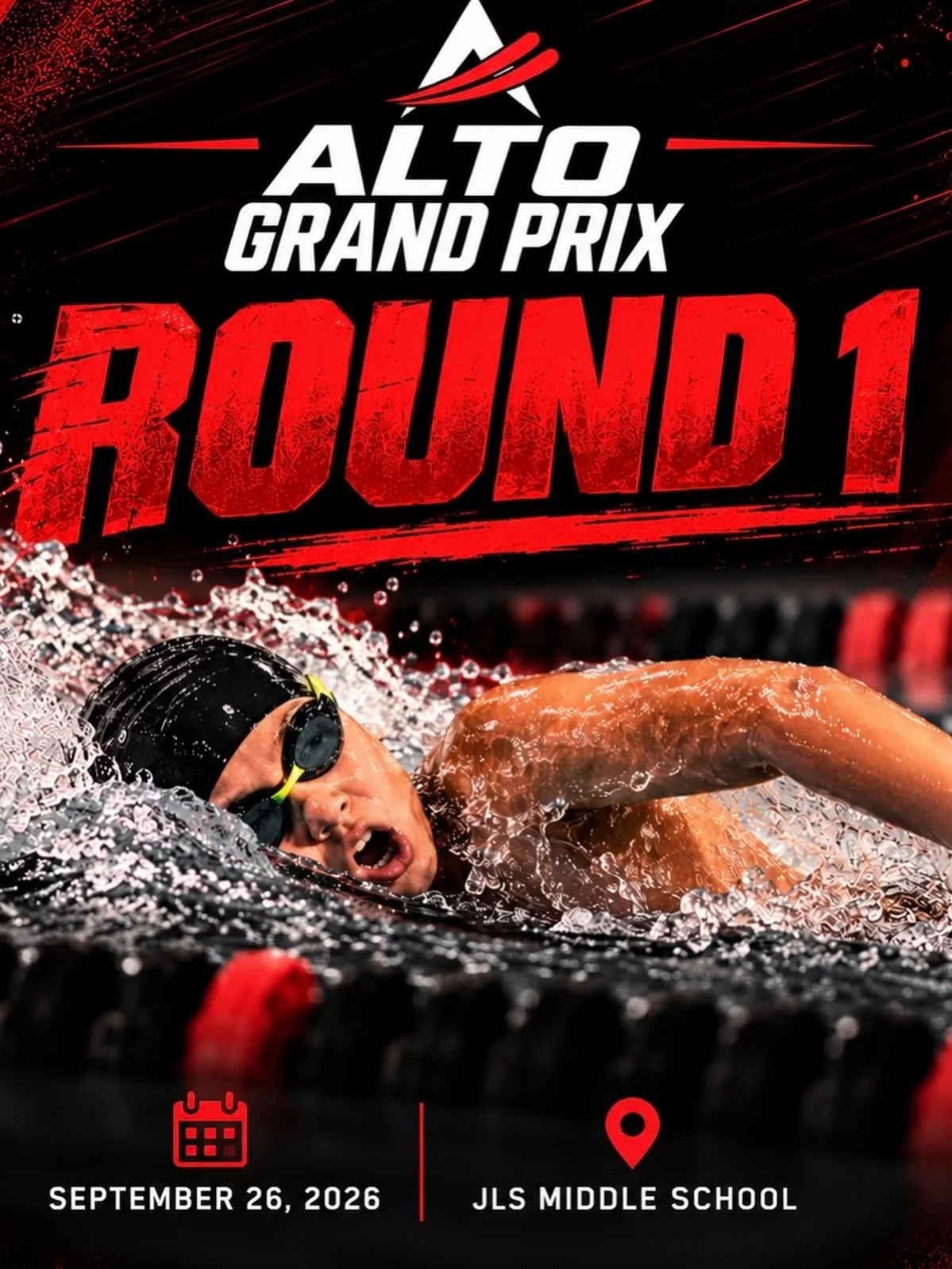 8 days til Round 1 of the Alto Grand Prix!! 🏊🏽&zwj;♂️🏁 Let&rsquo;s get the excitement going for our first meet of the season! #LetsGoAlto #FasterWithAlto #GreaterTogether
