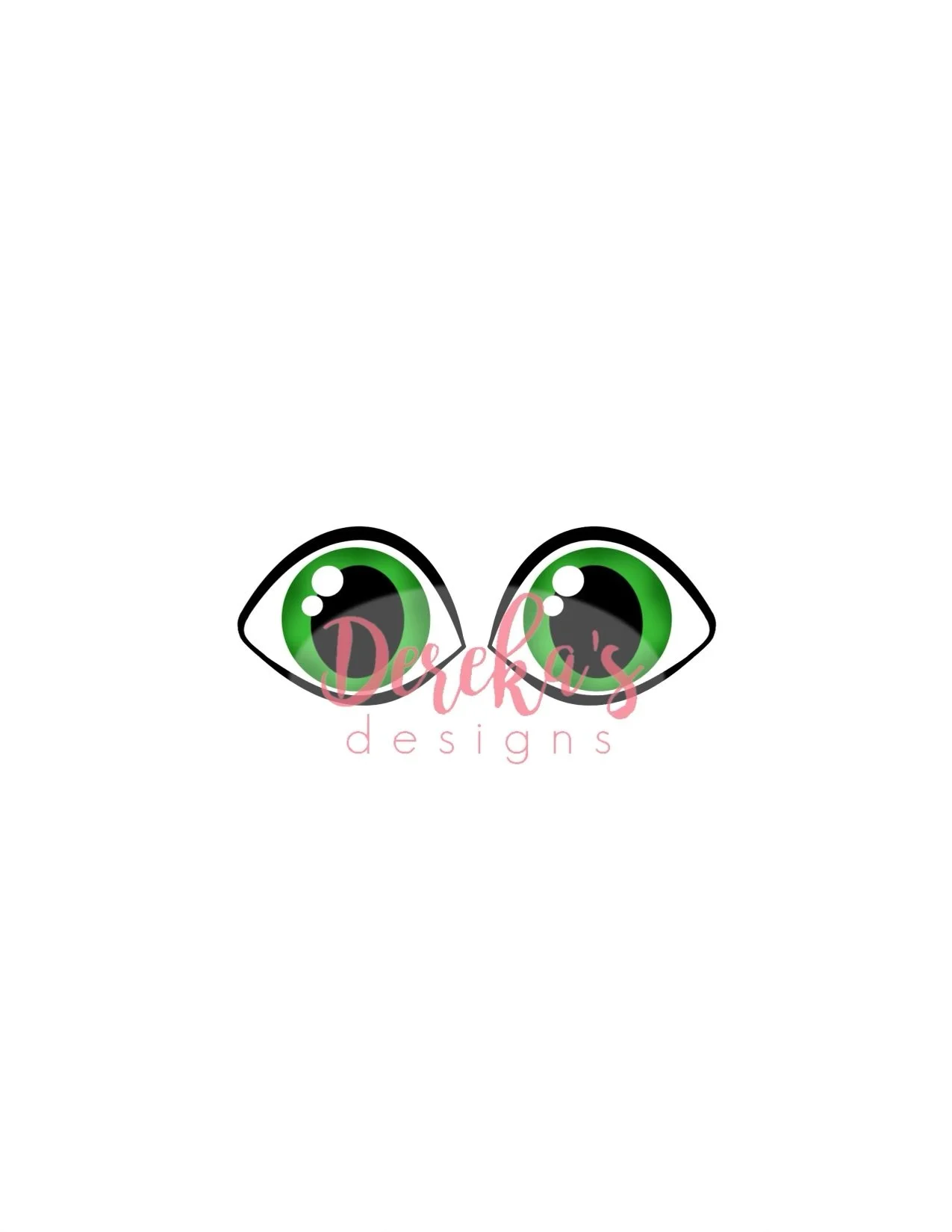 Kitten (green) - Vinyl Eyes — Dereka's Designs