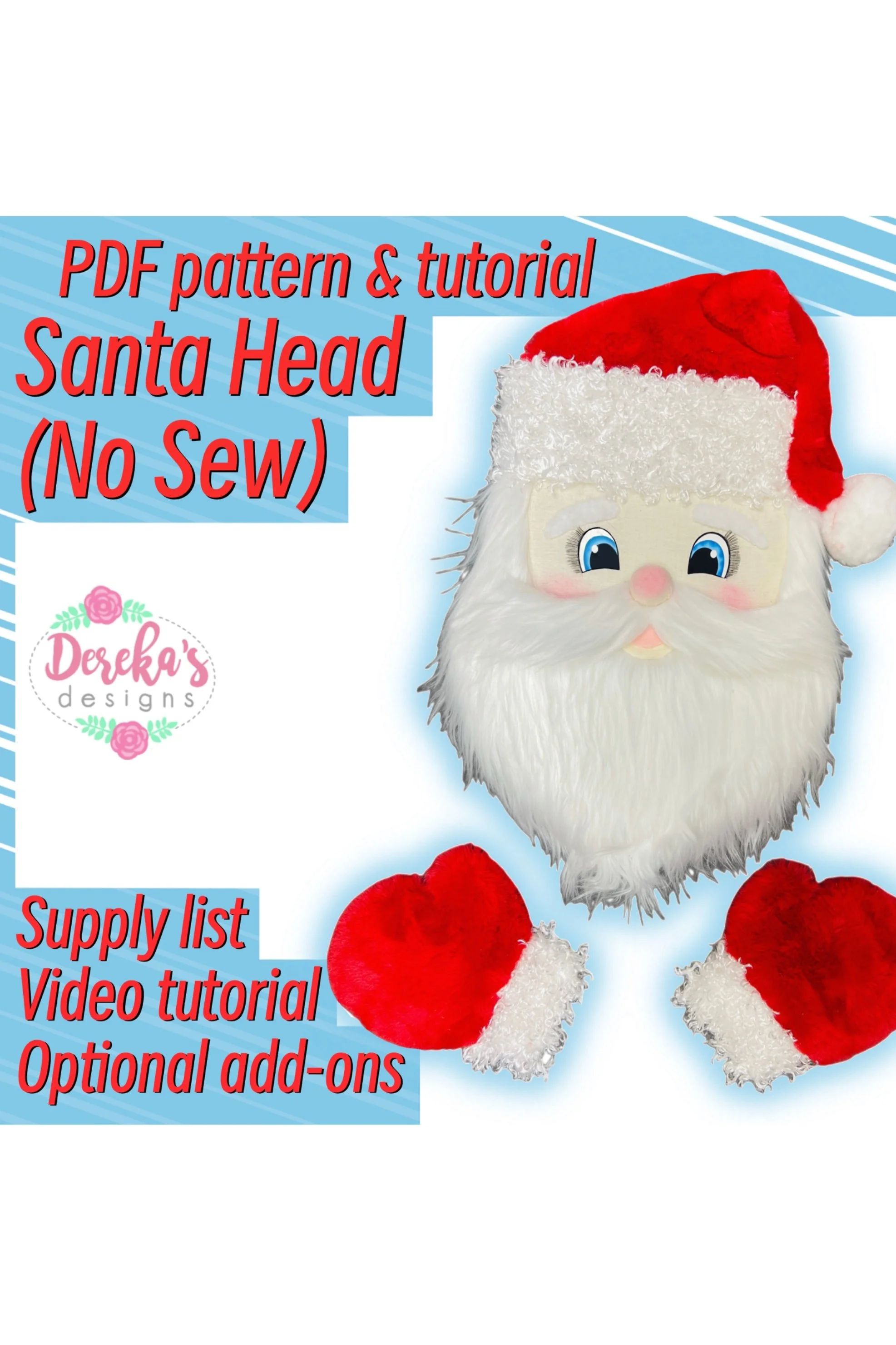 Santa Head and Mittens