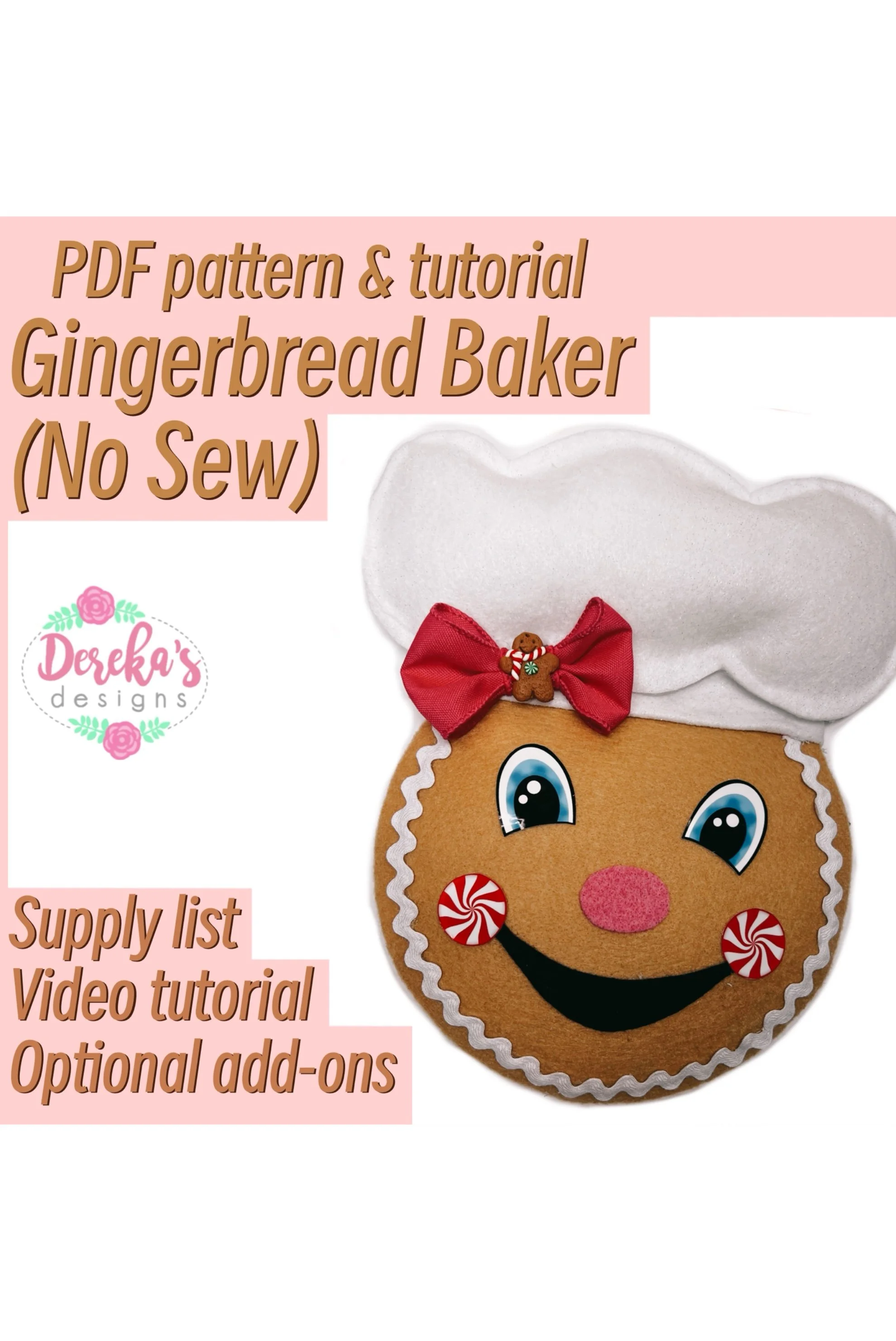 Gingerbread Baker (No Sew)- Digital Download