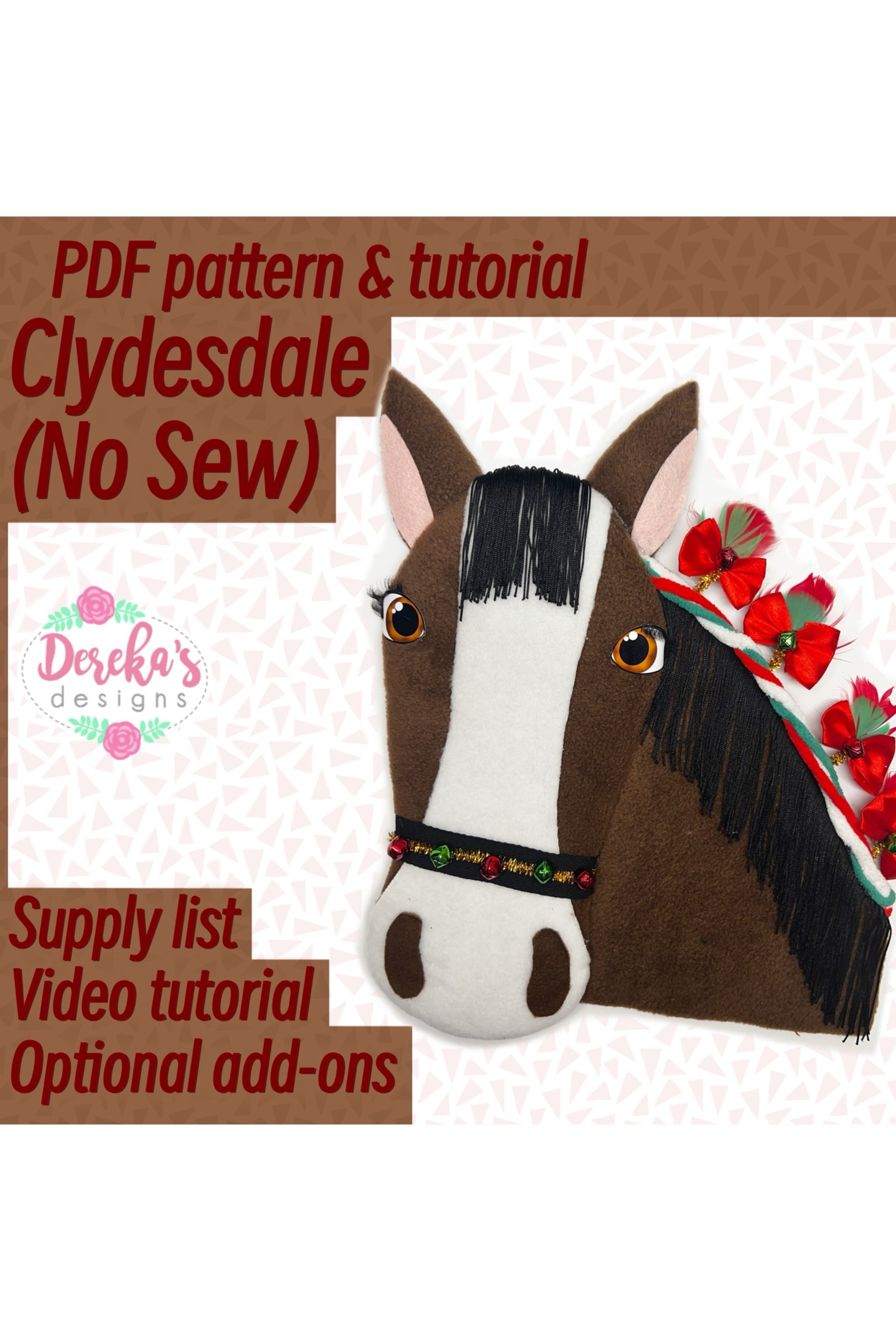 Clydesdale Pattern (No Sew)- Digital Download