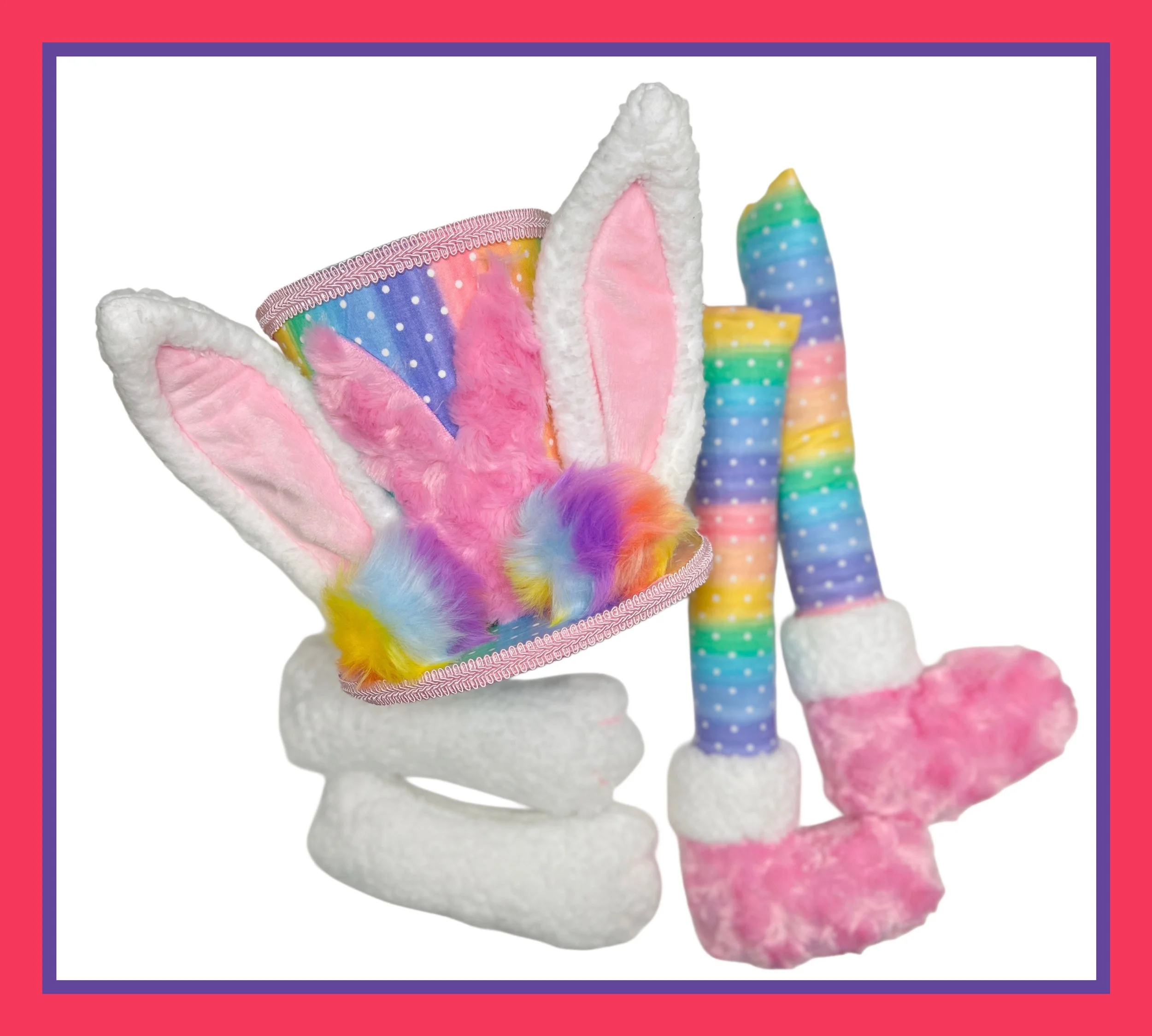 Rainbow Top Hat Bunny Set