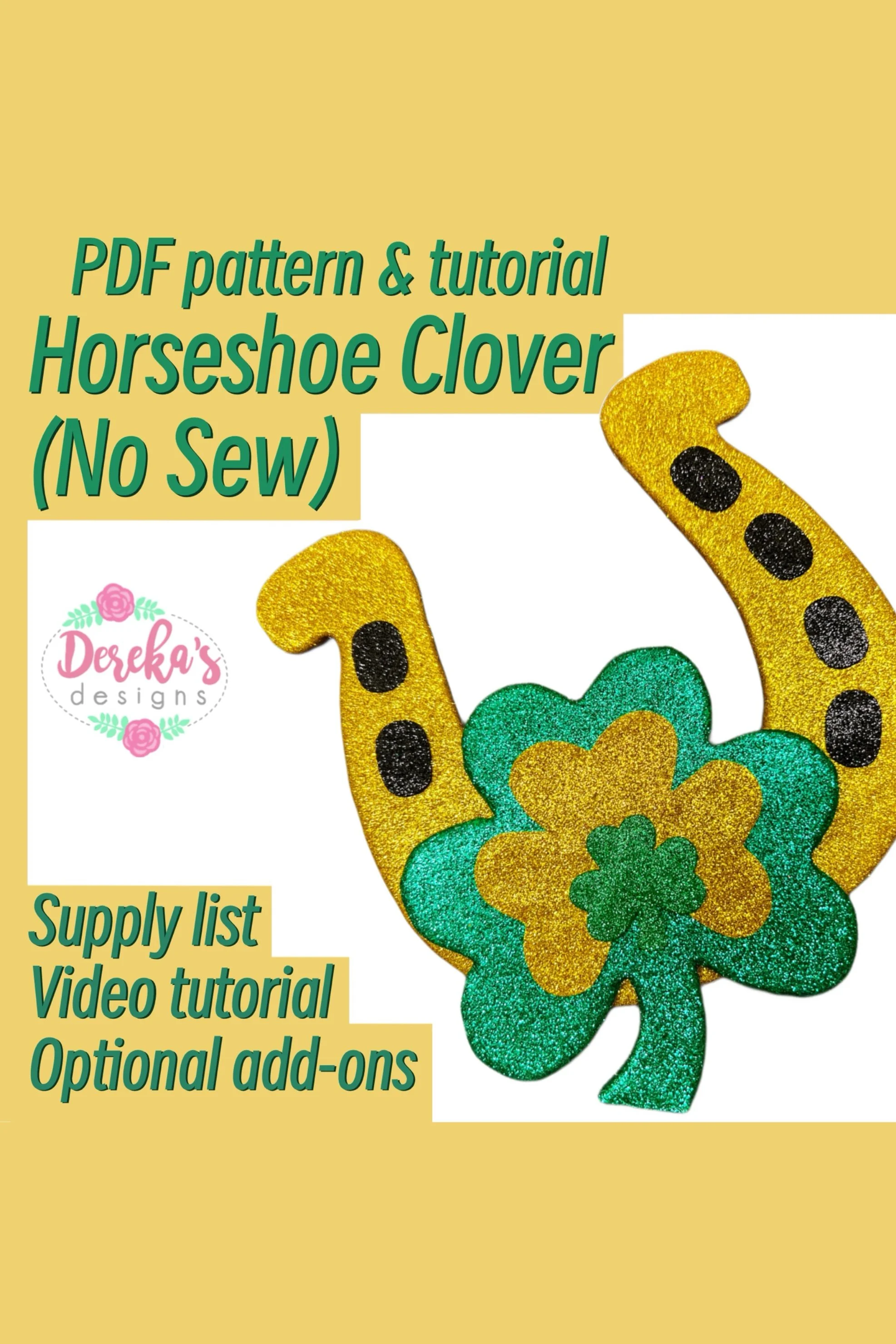 Horseshoe Clover (no sew) - Digital Diownload