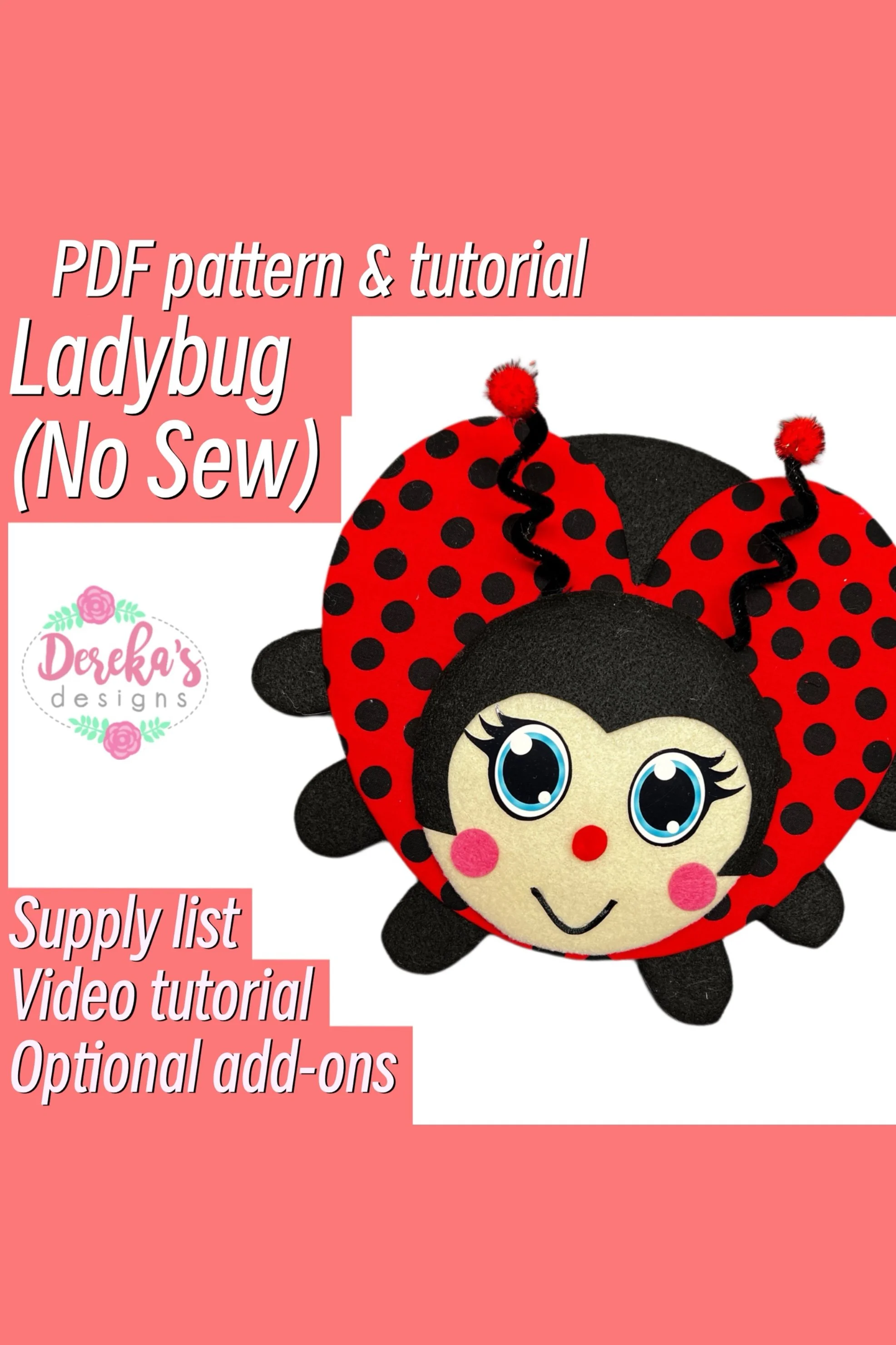 Ladybug (no sew) - Digital Download