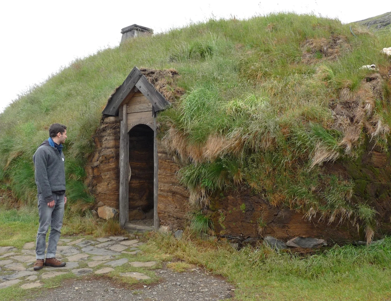 Figure 2 - The author beside Erik the Red’s former house.
