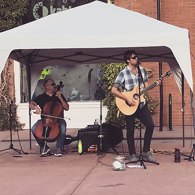 We had an AMAZING time playing this past Friday. Extra fun to try some new songs. Thanks to everyone that made it out! Also thanks to Margaret from Coconino Center for the Arts for having us. 📷 by @jennythomas7937 
#guitarandcello #thelightmeeting