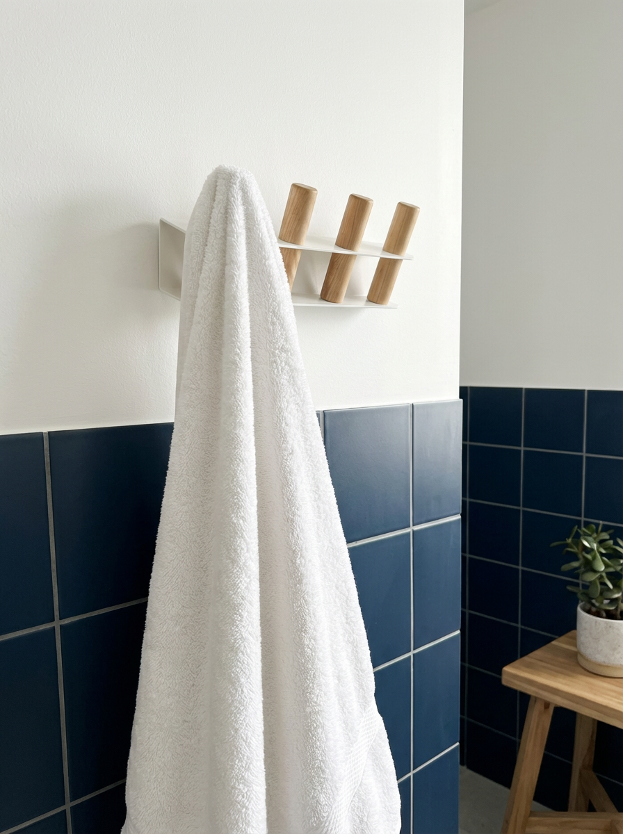 Firefly_add this wall hooks into a bathroom with contemporary style Scandinavian with same to 558924.png