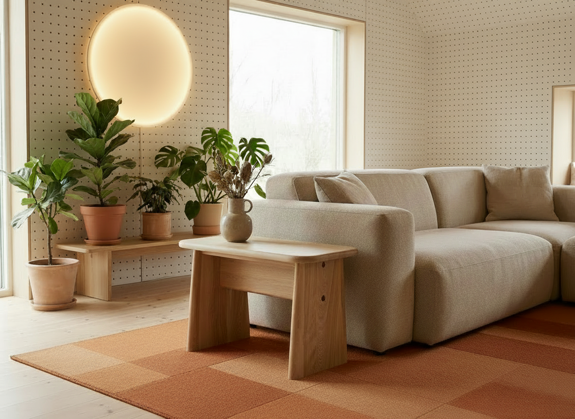 Banc La Durantaye en merisier massif par Carmen Design.